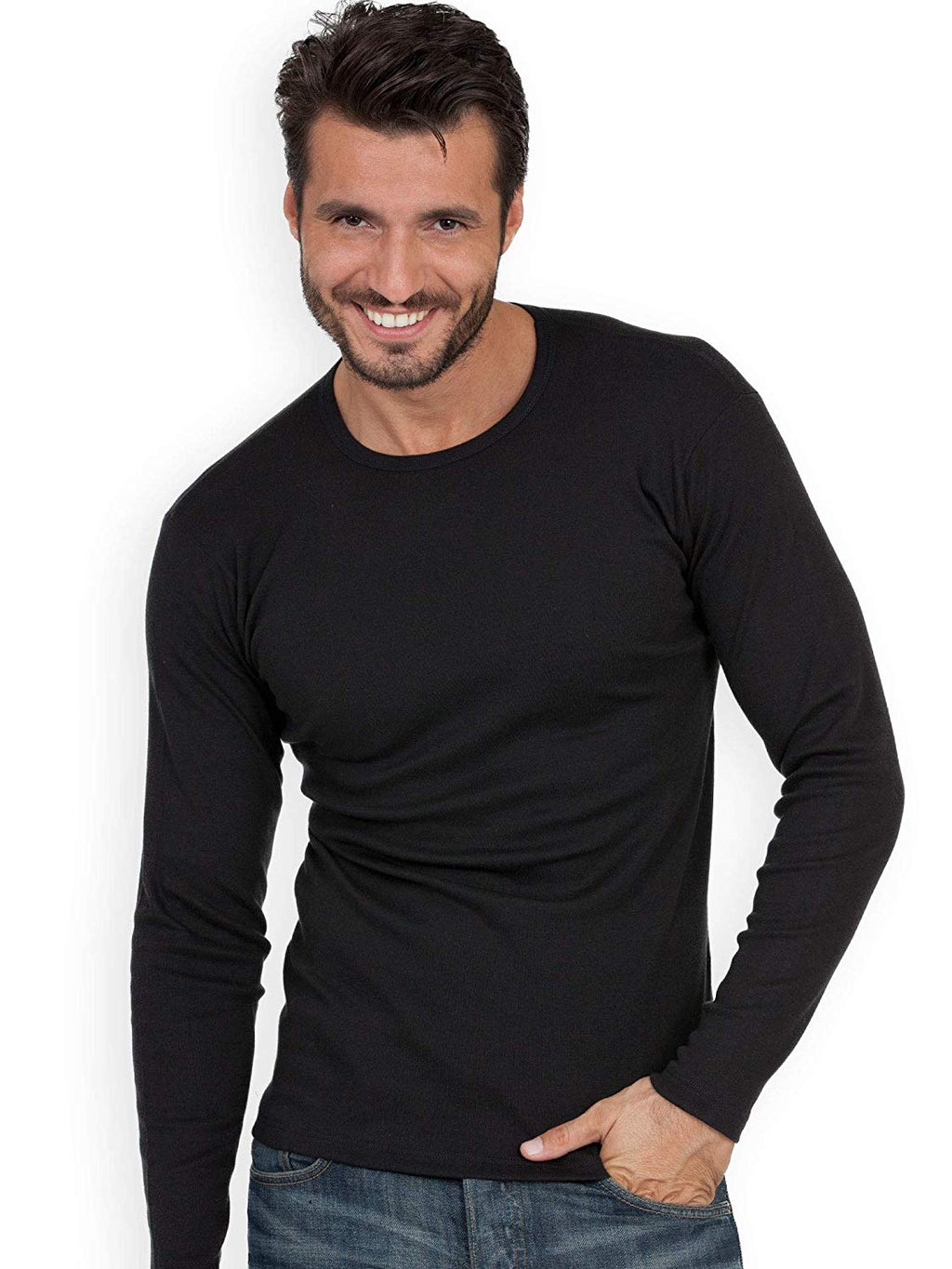tittimitti BASIC COTTON Free Spirit Premium Quality 100% Brushed Cotton Men's Long Sleeve Made in Italy (952) — main product 
