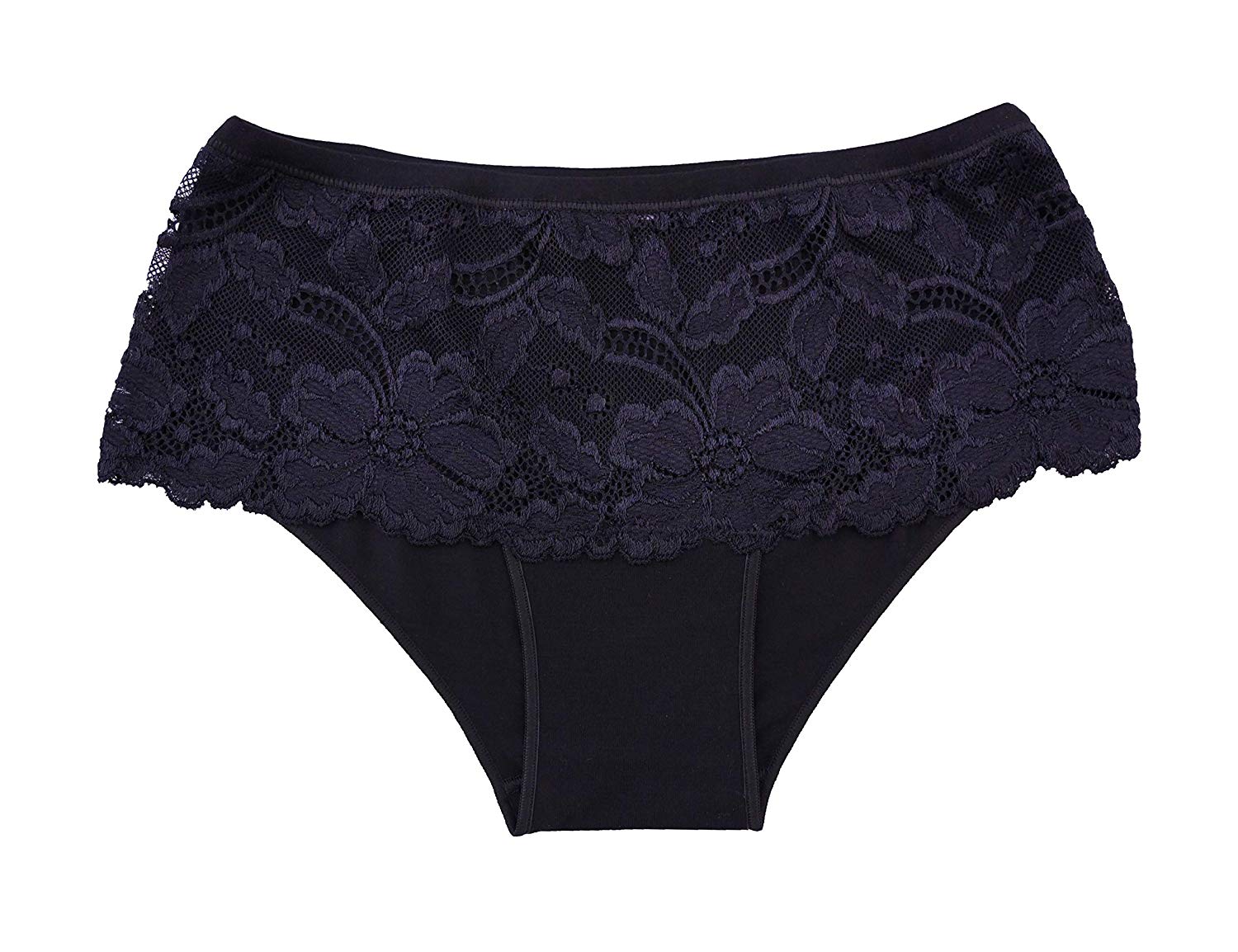 tittimitti EGI Luxury Modal Women's Lace-Trimmed Briefs Panties. Proudly Made in Italy.(1153) — back view