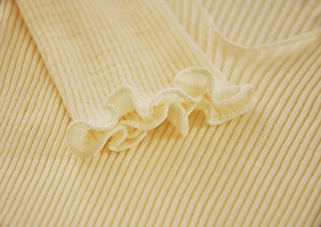 tittimitti EGI Luxury Wool Silk V-Neck Long Sleeve Top. Proudly Made in Italy (1493) — color detail