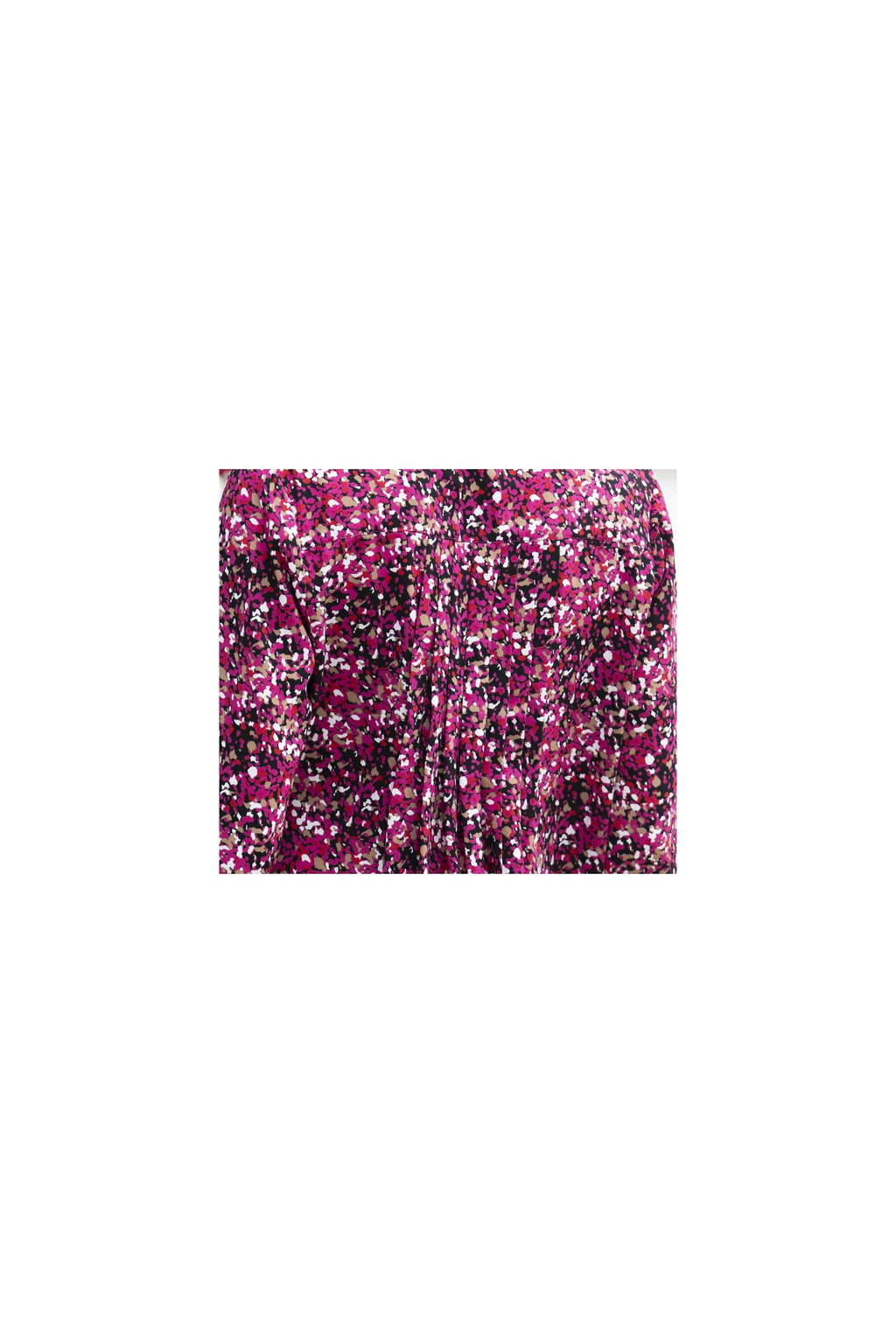 KADOU BOUTIQUE Collared Multi Print Blouse — side view