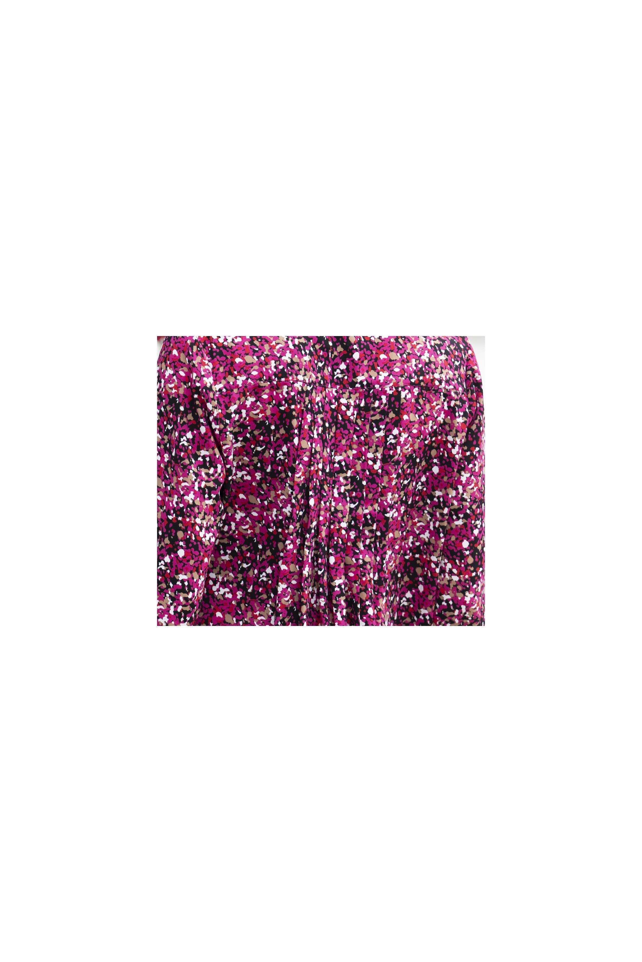 KADOU BOUTIQUE Collared Multi Print Blouse — side view