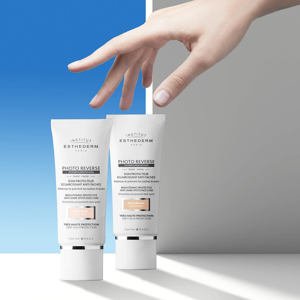 Esthederm Tinted Sunscreen - Photo Reverse Tinted Medium Beige 50ml - Anti-Aging Sun Protection Cream