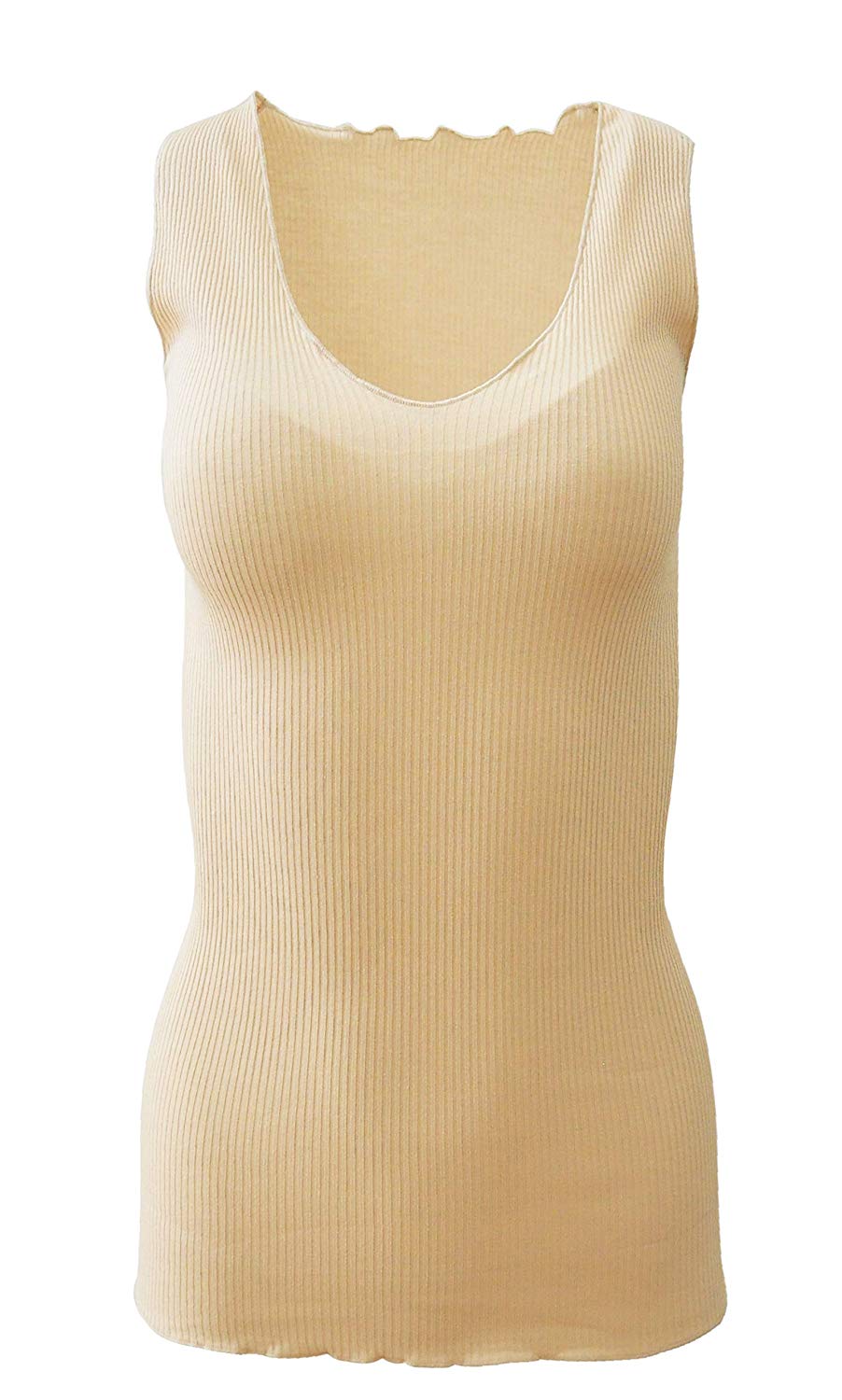 BASIC COTTON Free Spirit Premium Quality 100% Cotton Women's Tank Top. Proudly Made in Italy. — view 3