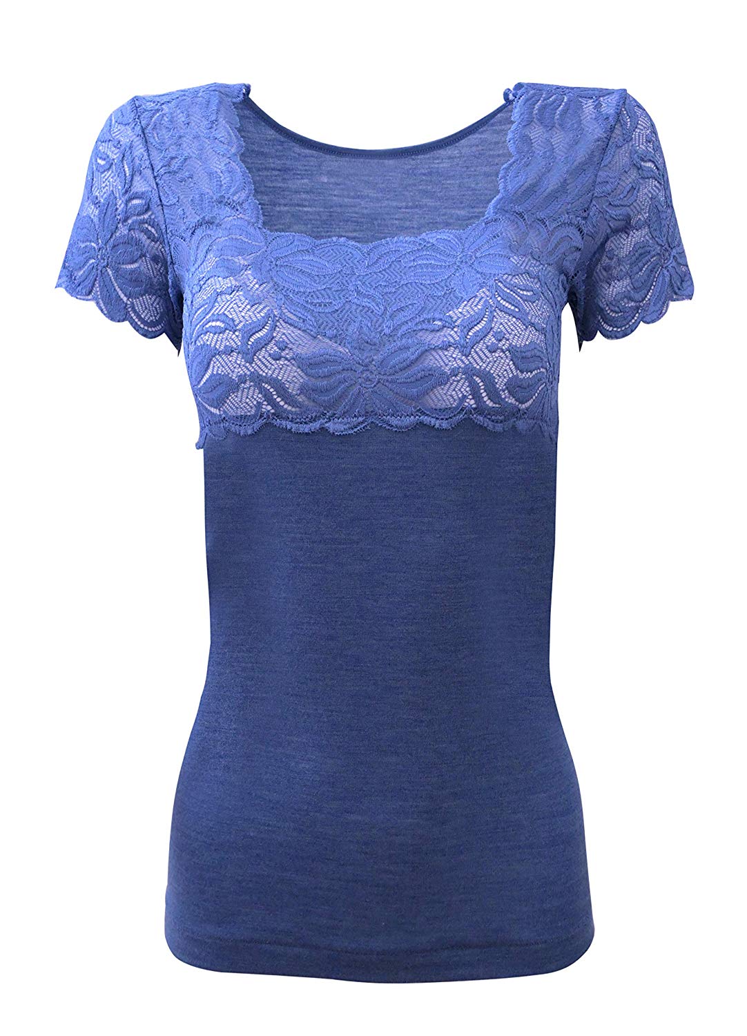 tittimitti Mare Luxury Merino Wool Blend Women's Top with Lace. Proudly Made in Italy. — main product shot