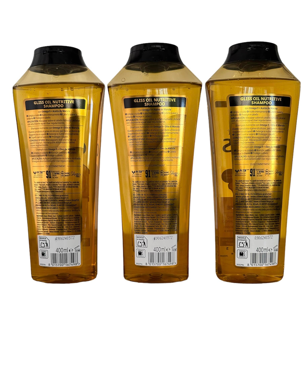 Gliss Split Hair Miracle Shampoo 400ml - Repairing Formula for Damaged Hair, Split Ends, and Nourishment
