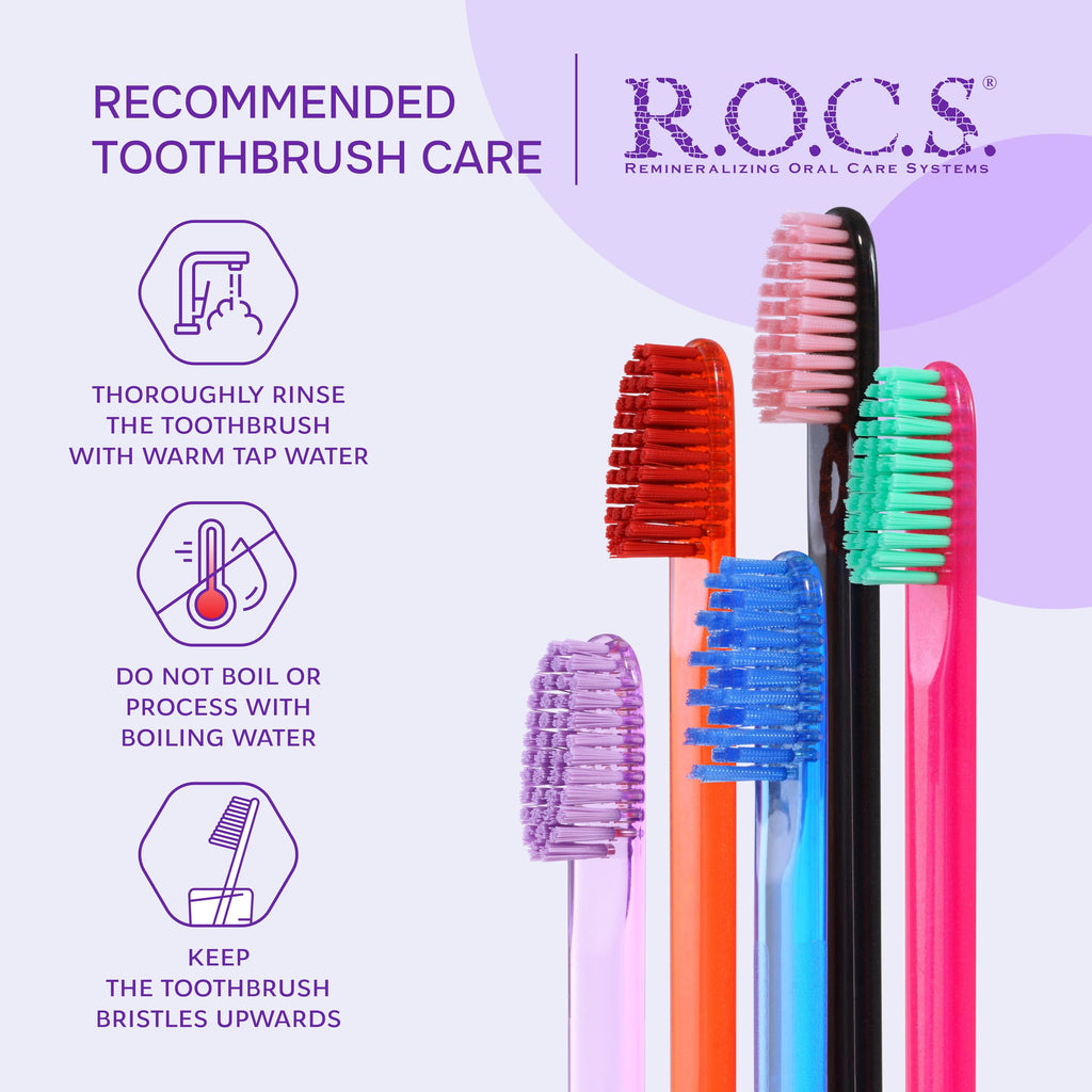 R.O.C.S. Black Edition Toothbrush - Elegant Design | Medium Hardness