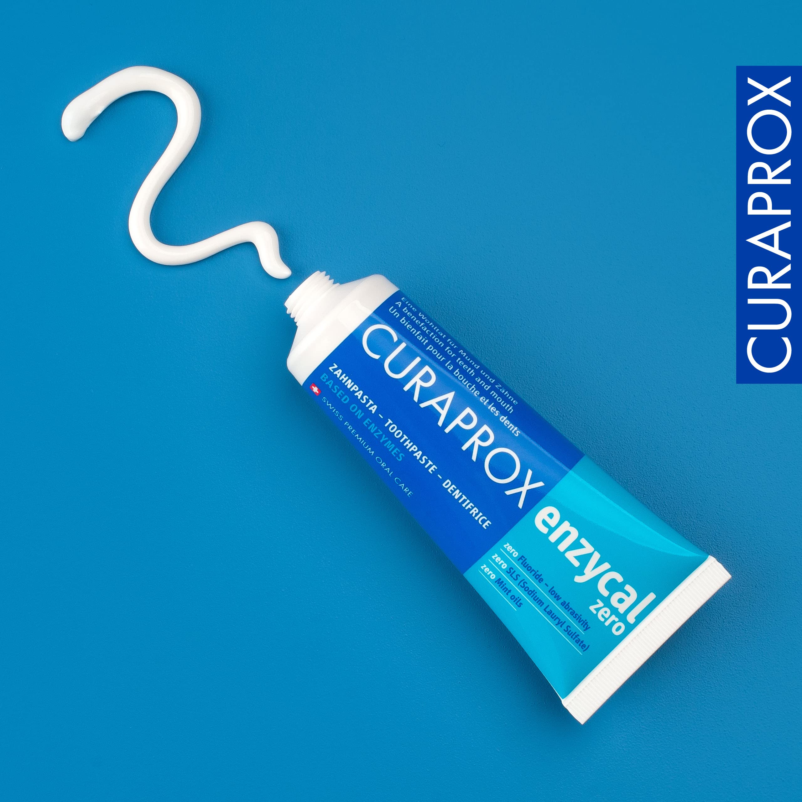 Curaprox Enzycal Zero Toothpaste - Natural Enzyme-Based Oral Care, 75ml