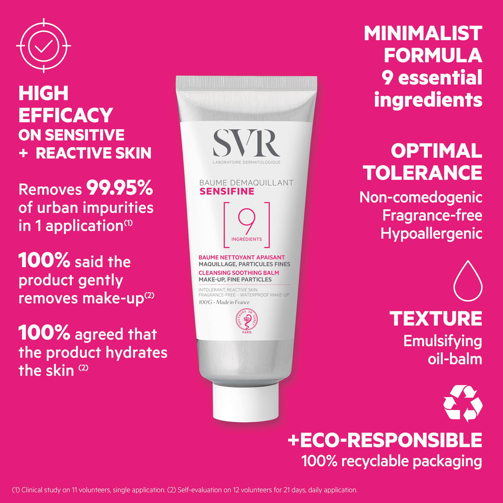 SVR Sensifine Makeup Remover Cream for Sensitive Skin - Gentle, Effective, Dermatologically Tested