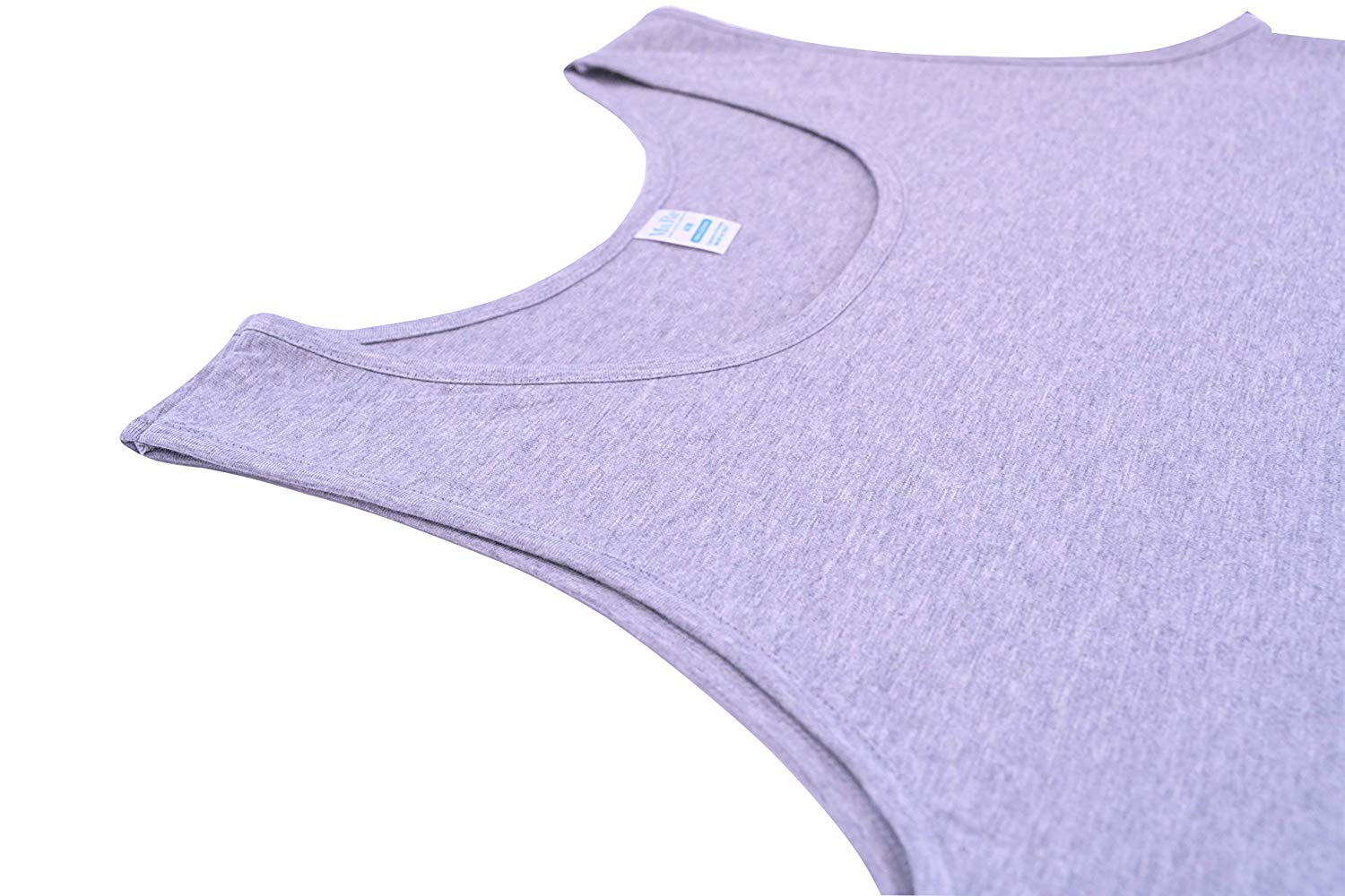 tittimitti MaRe Luxury Italian Underwear 100% Mako Cotton Men's Sleeveless Shirt. Proudly Made in Italy. — detail close-up