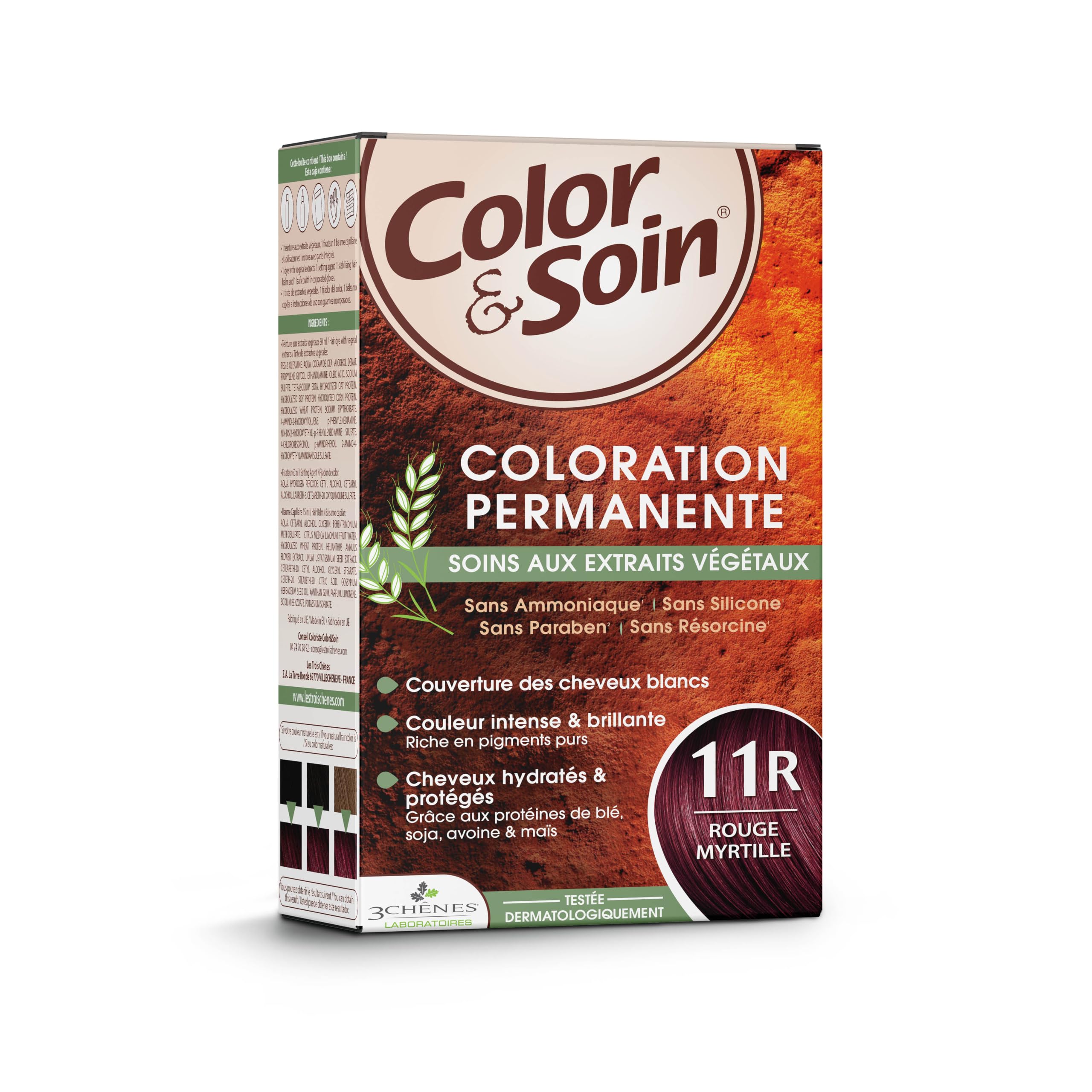 Color&Soin 11R Bilberry Red Hair Dye - Vibrant Red Hair Color with Nourishing Care