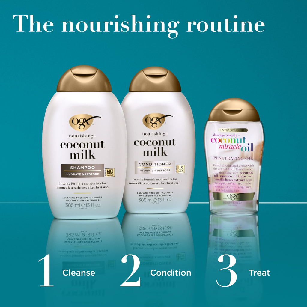 OGX Coconut Milk Conditioner - Sulfate-Free Moisturizing Hair Care - 13.01 fl oz