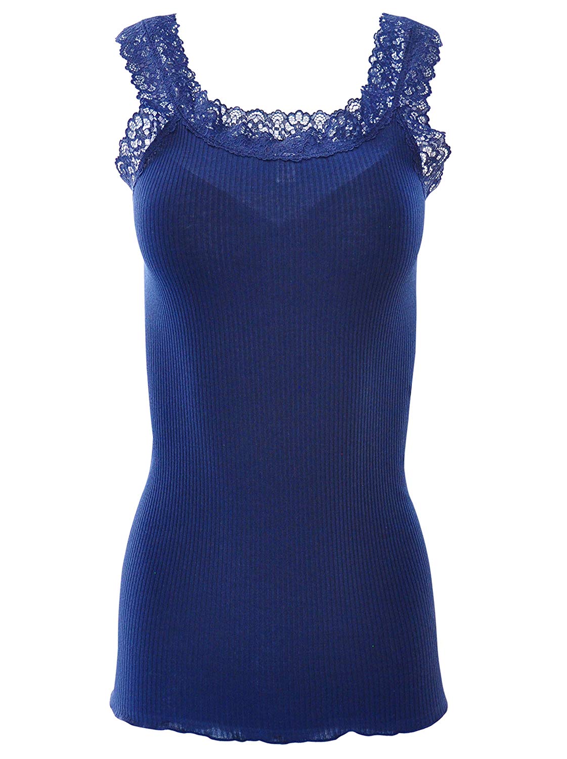 tittimitti BASIC COTTON Free Spirit Premium Quality 100% Cotton Women's Lace Trim Tank Top Made in Italy — packaging