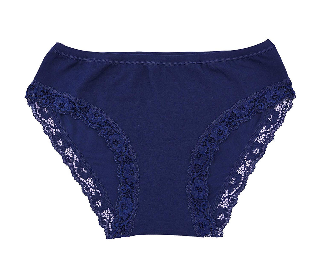 tittimitti EGI Luxury Modal Women's Lace-Trimmed Briefs Panties. Proudly Made in Italy.(1125) — detail close-up