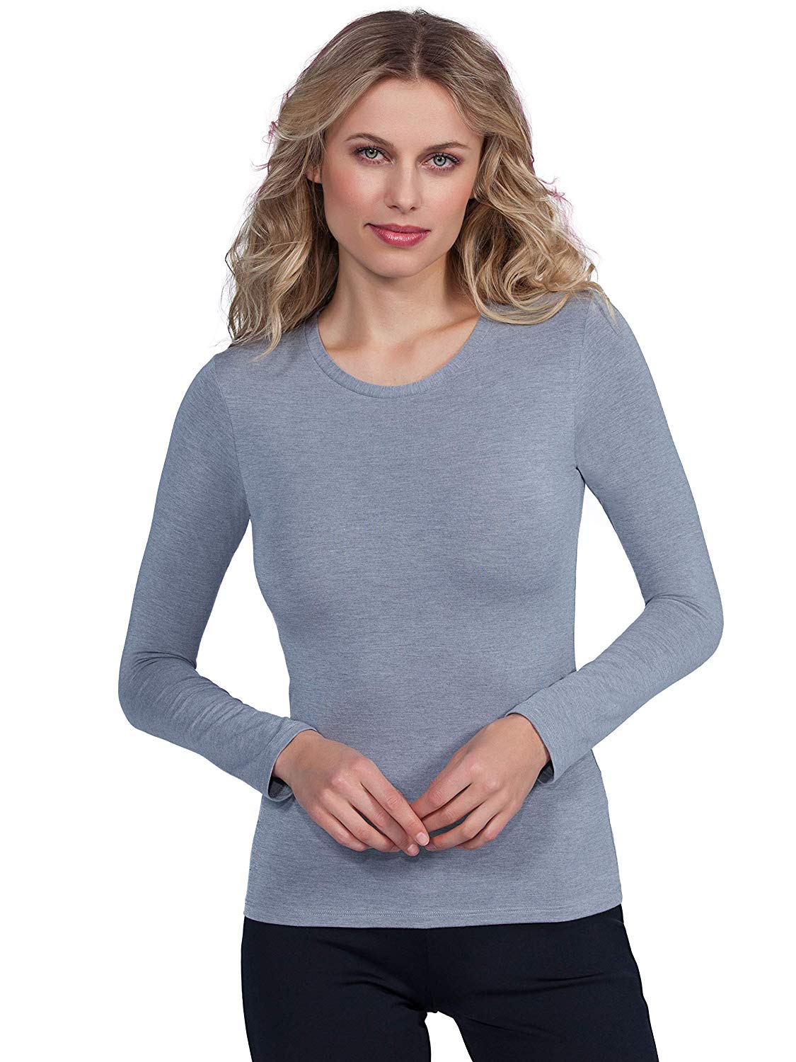 tittimitti EGI Luxury Modal Women's Long Sleeved T-Shirt. Proudly Made in Italy ( Crew Neck). — main product shot