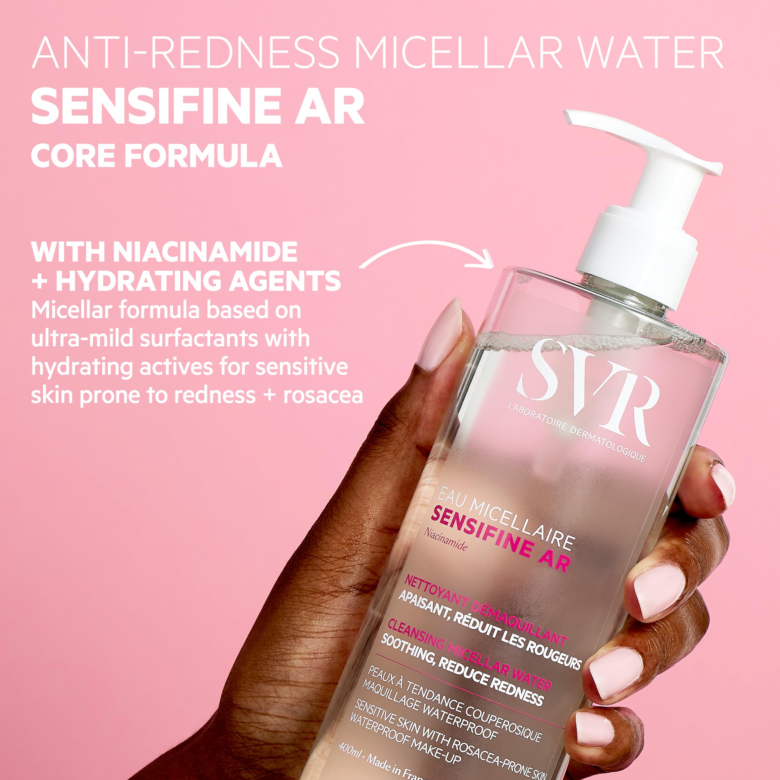SVR Physiopure Cleansing Micellar Water - Gentle Makeup Remover for Sensitive Skin, Paraben-Free, 6.76 fl oz