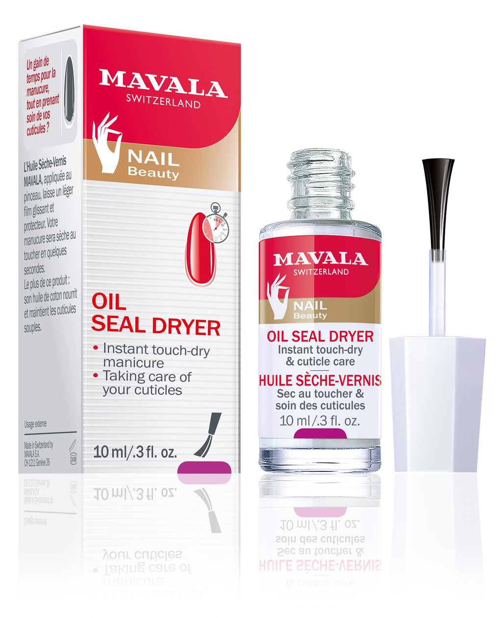 Mavala Nail Care Oil - Quick Dry Nail Polish & Moisturizing Cuticle Oil for Dry Nails - 10ml