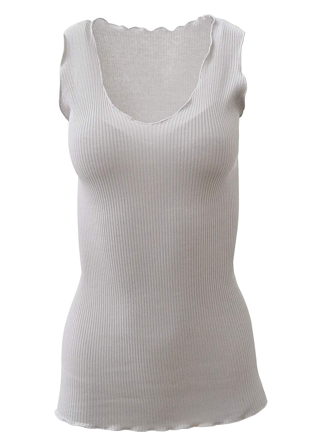 tittimitti BASIC COTTON Free Spirit Premium Quality 100% Cotton Women's Tank Top. Proudly Made in Italy. — product on model
