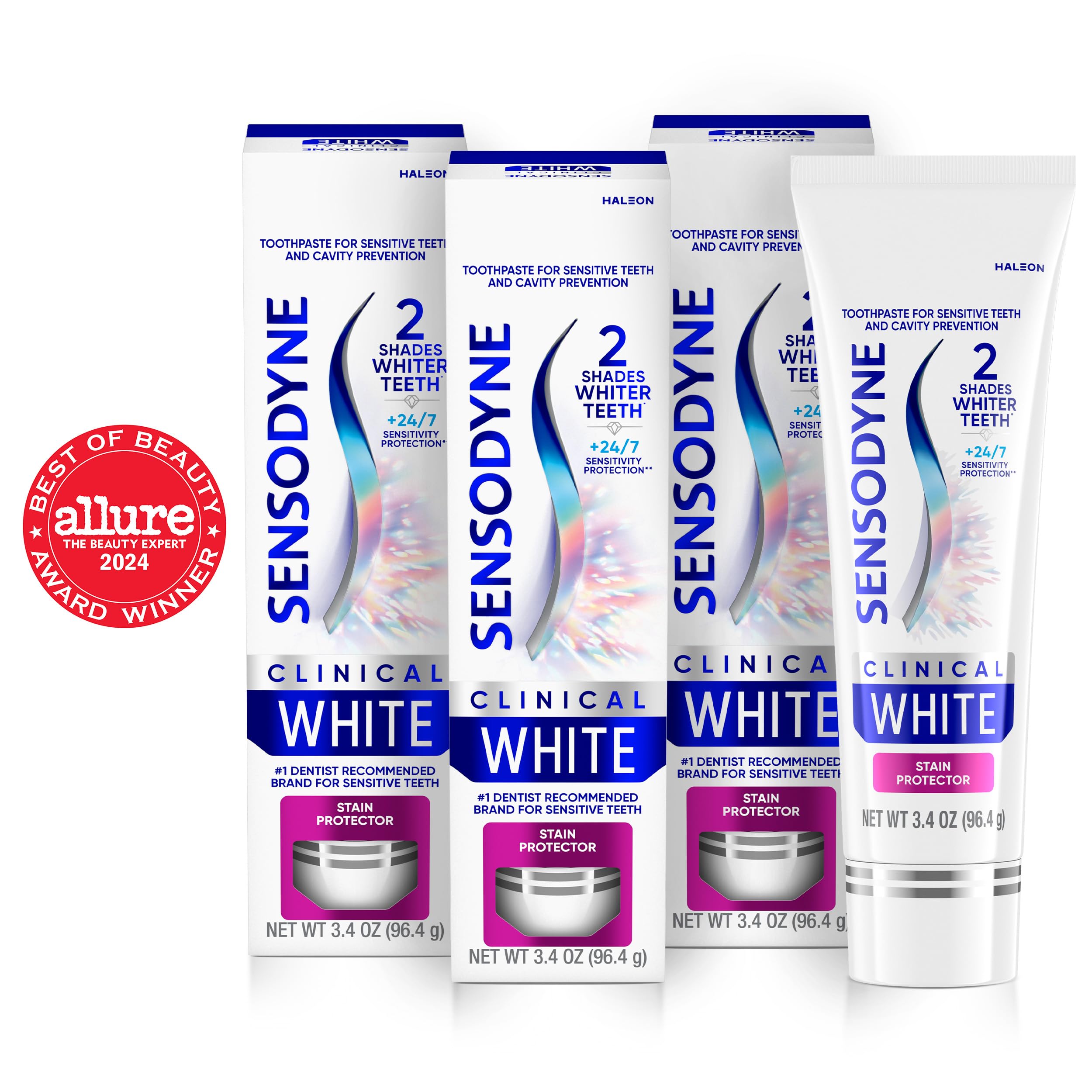 Sensodyne Clinical Whitening Sensitive Teeth Toothpaste - Fluoride, 2.54 fl oz
