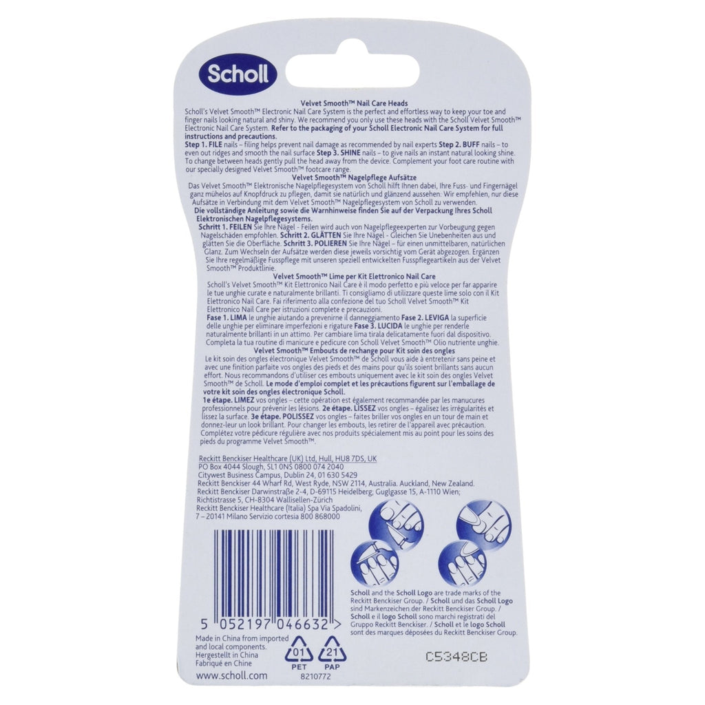 Scholl Electronic Nail Care Replacement Heads 3
