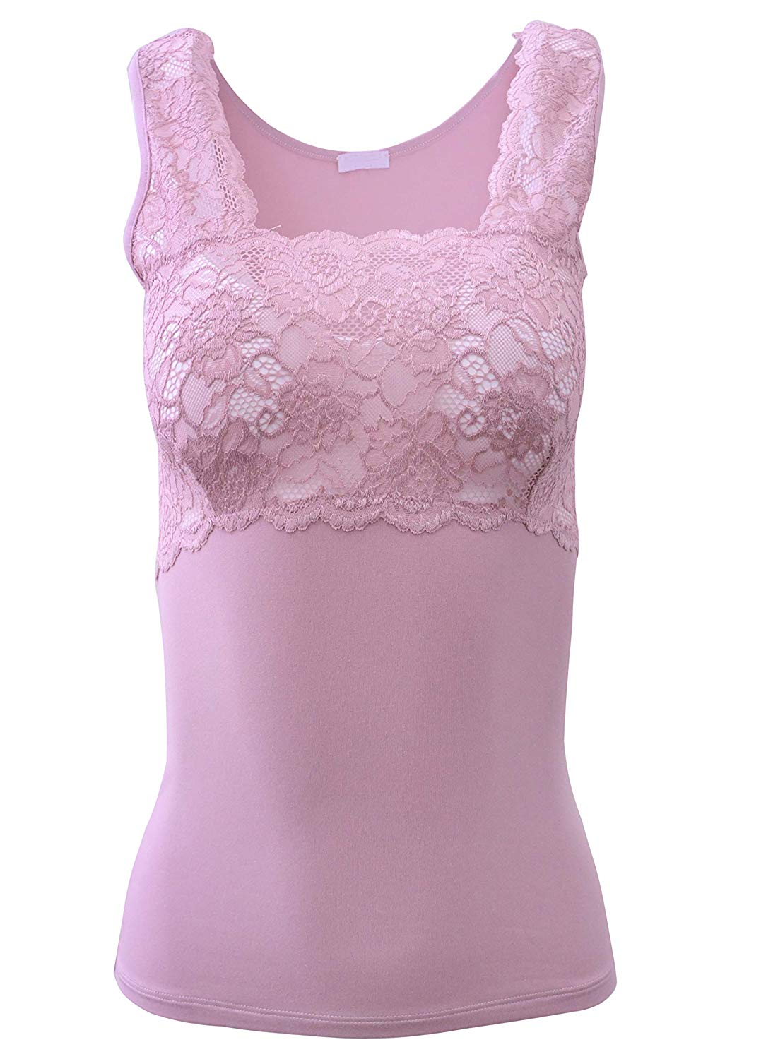 tittimitti EGI Luxury Modal Women's Lace-Trimmed Tank Top. Proudly Made in Italy (1137) — in-use photo