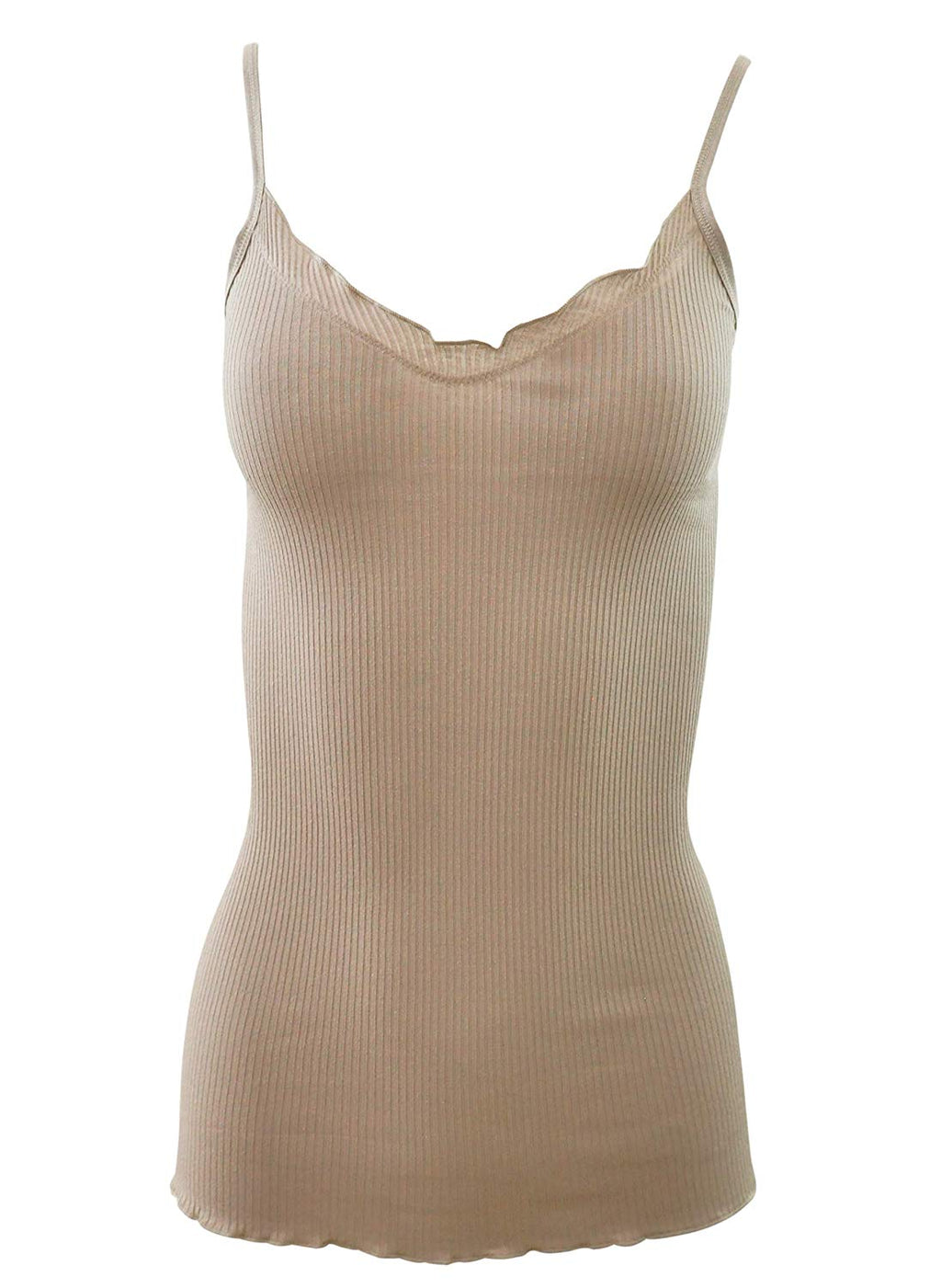 tittimitti BASIC COTTON Free Spirit Premium Quality 100% Cotton Women's Spaghetti Straps Top Made in Italy (601) — fabric or 