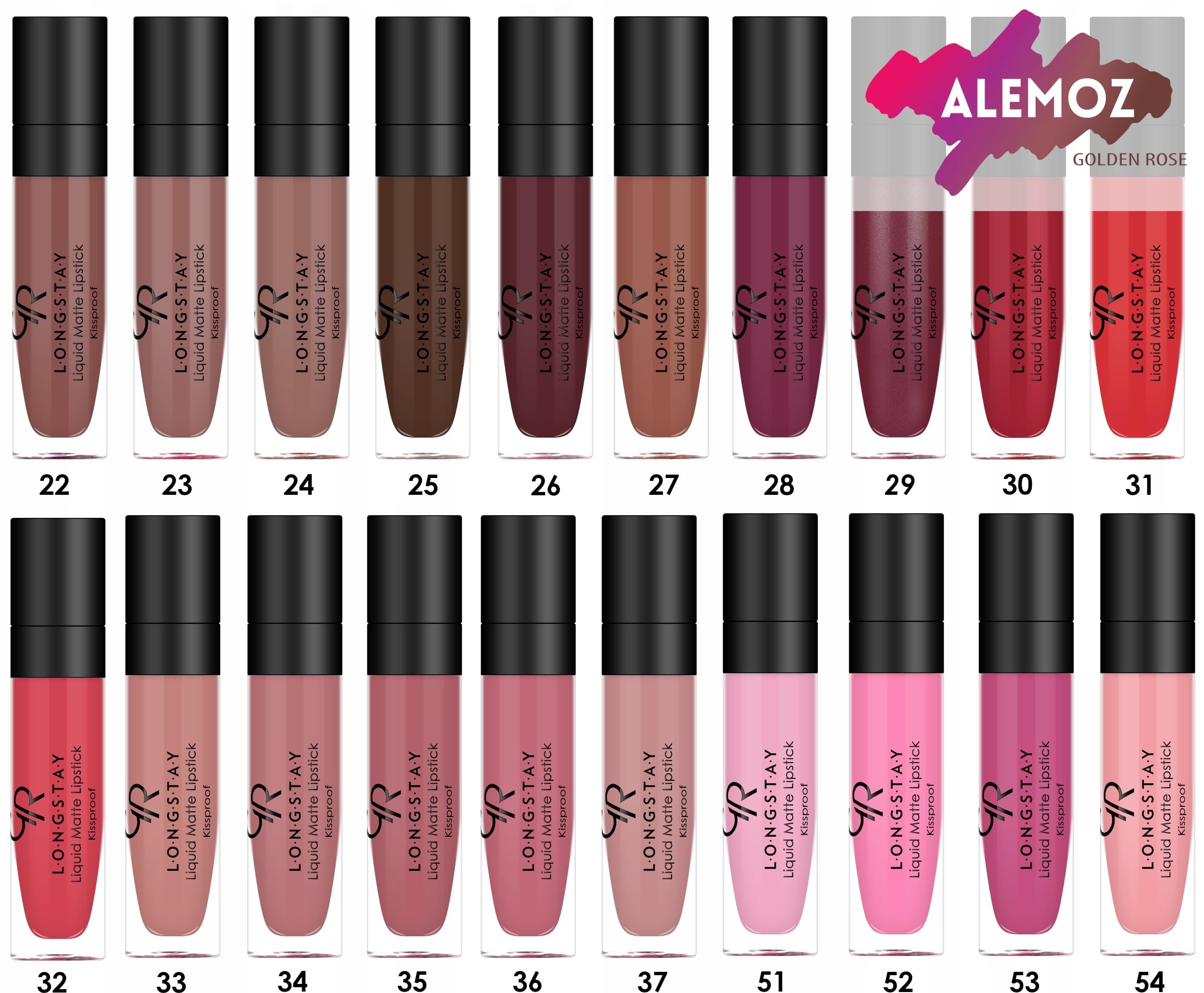 Golden Rose Liquid Matte Lipstick - Long-Lasting, Nourishing Lip Color with Vitamin E