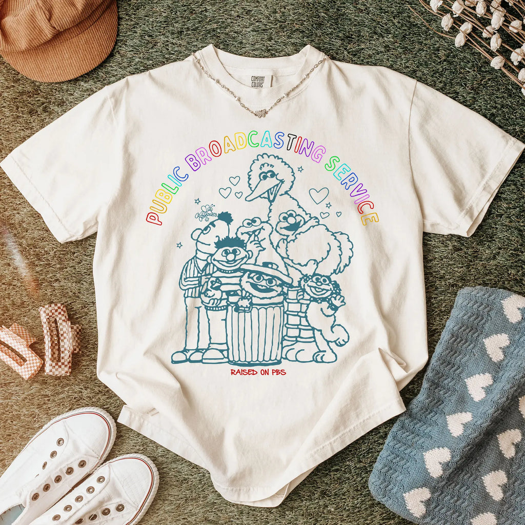 Pasimax Classic PBS Logo T-Shirt — lifestyle context