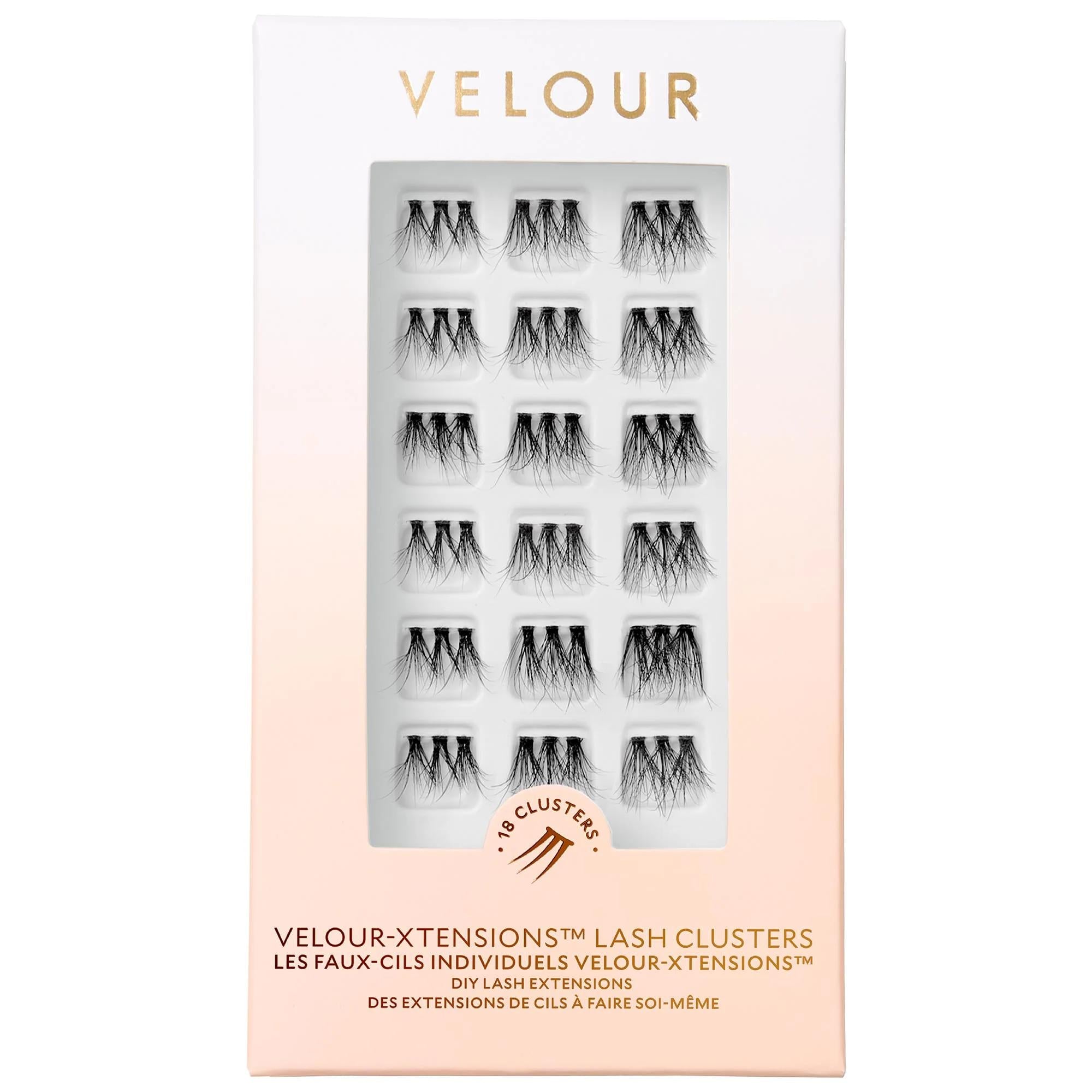 Velour-Xtensions False Lash Clusters - Customizable, Vegan, Cruelty-Free Lash Extensions