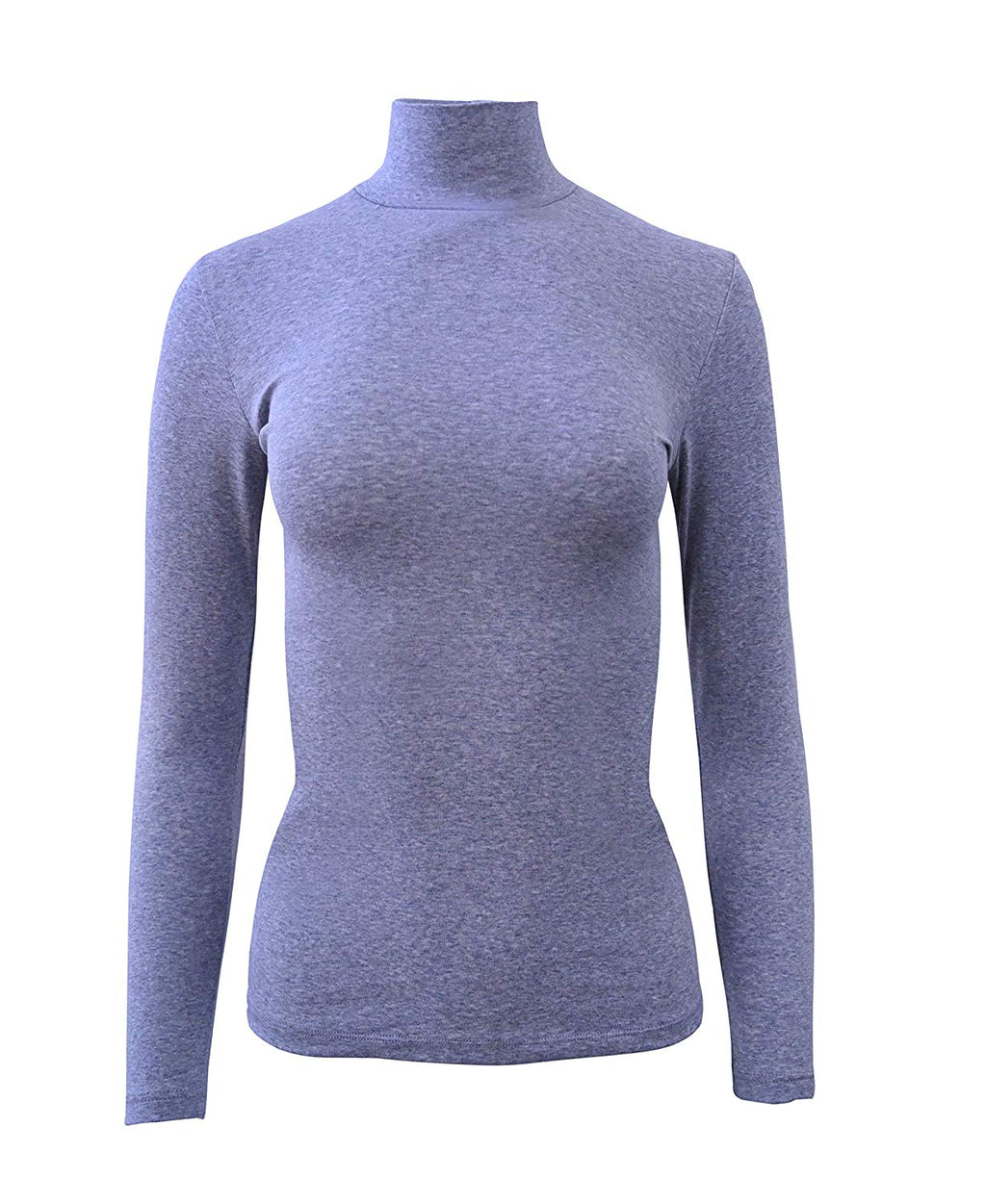 BASIC COTTON Free Spirit Premium Quality Cotton Women's Turtleneck Long-Sleeved T-Shirt. — view 4