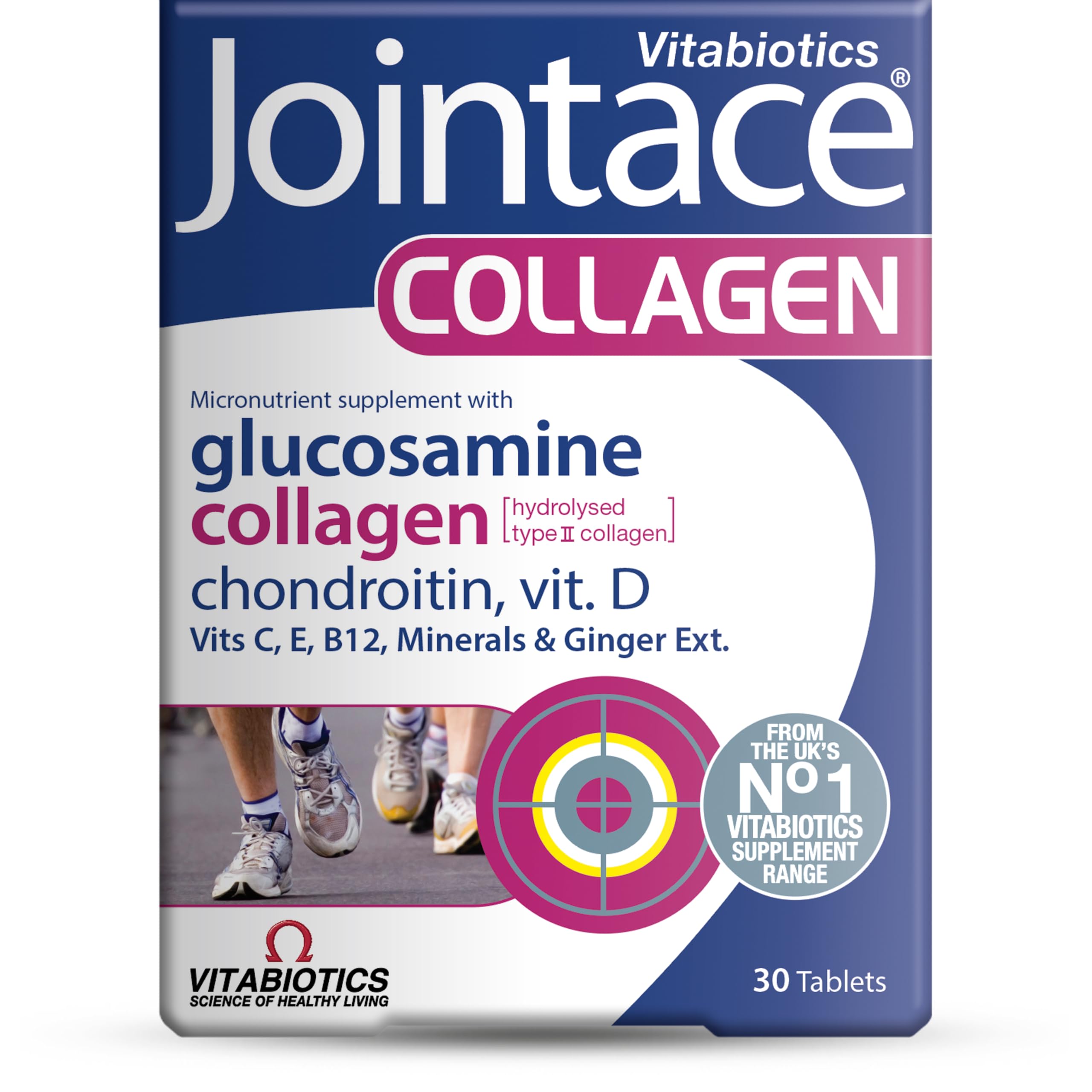 Vitabiotics Jointace Collagen - Joint Health Supplement with Glucosamine and Chondroitin for Active Individuals