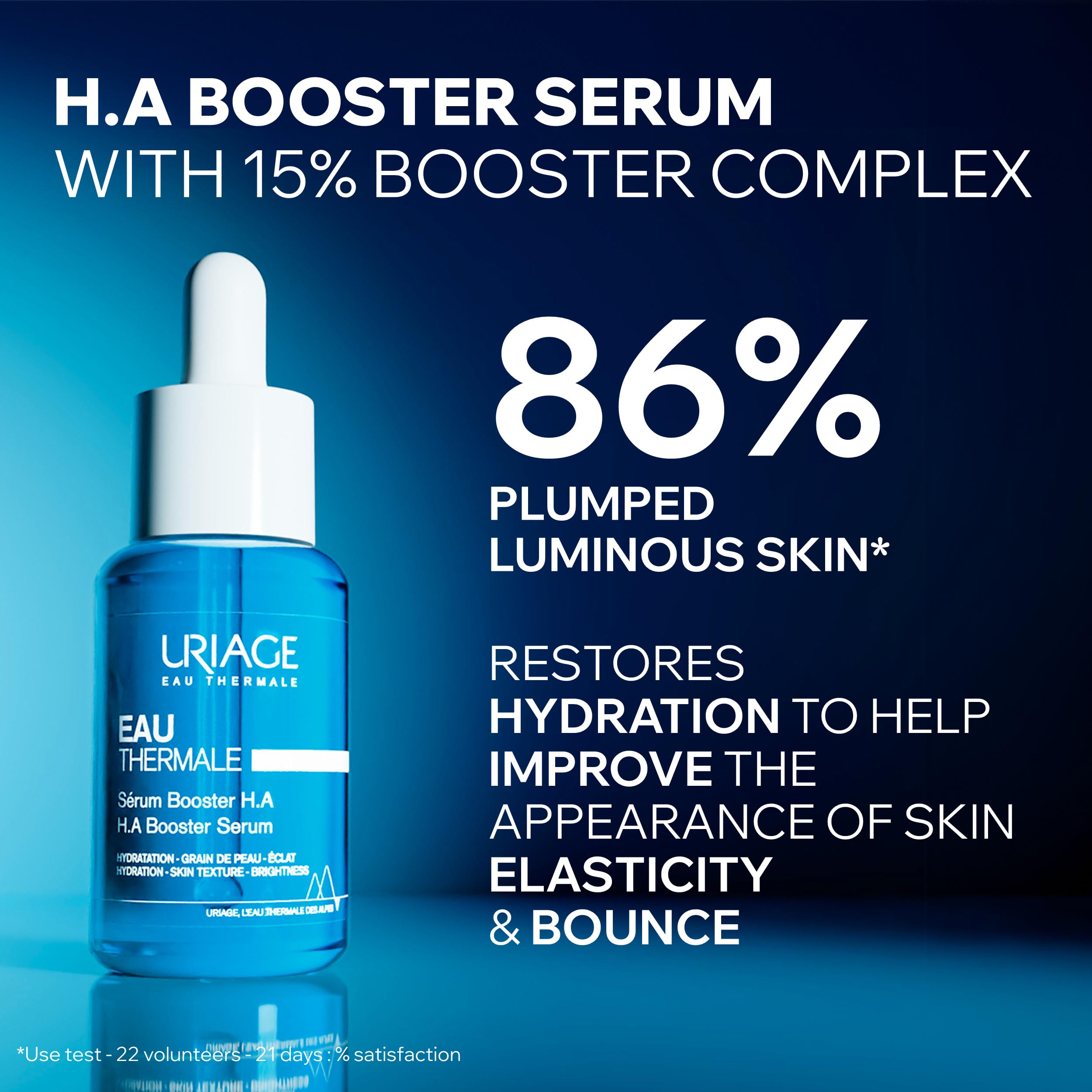 Uriage Eau Thermale H.A. Booster Serum - Hydrating Anti-Aging Serum with Hyaluronic Acid
