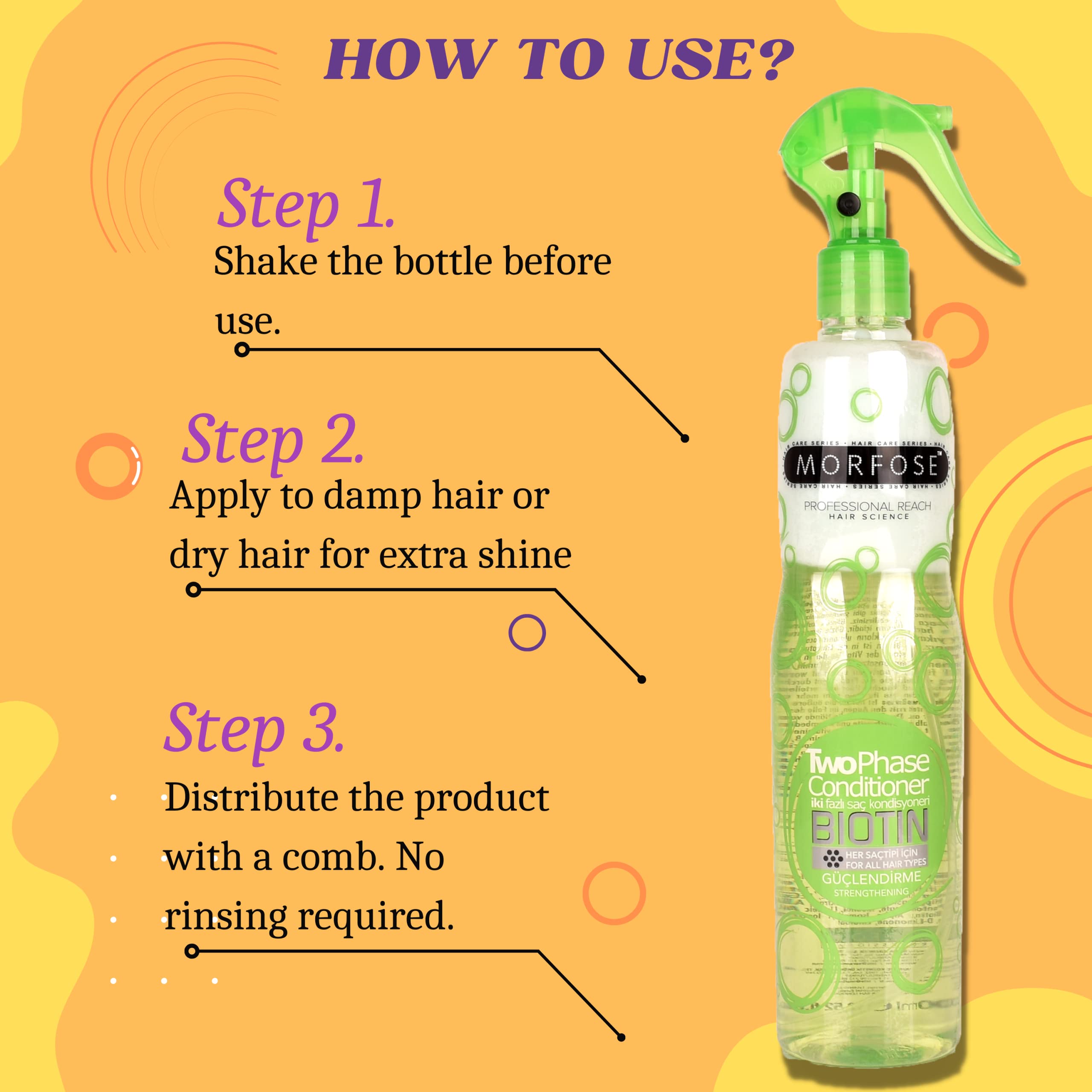 Morfose Biotin Strengthening Hair Conditioner 400ml - Two Phase