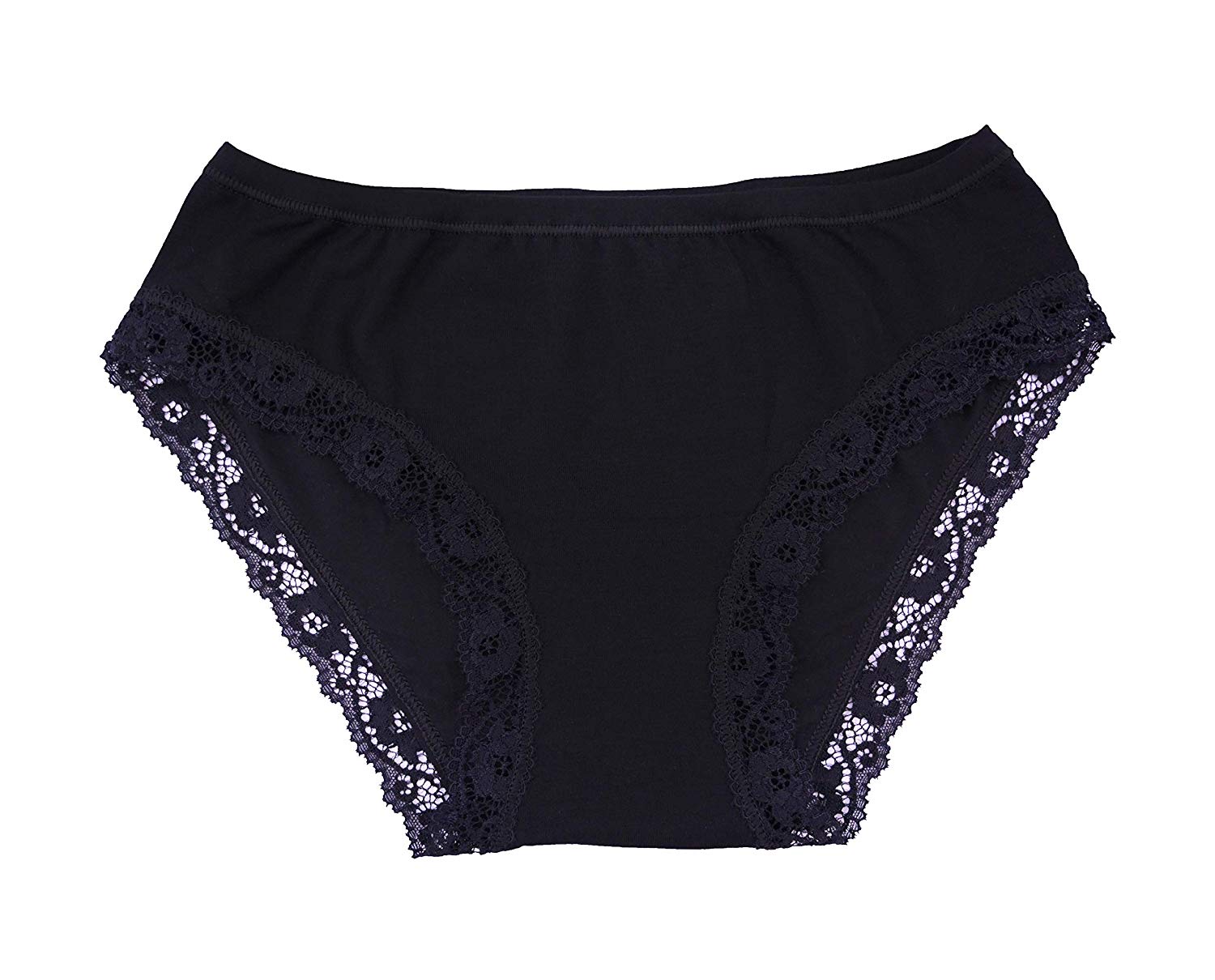 tittimitti EGI Luxury Modal Women's Lace-Trimmed Briefs Panties. Proudly Made in Italy.(1125) — side view