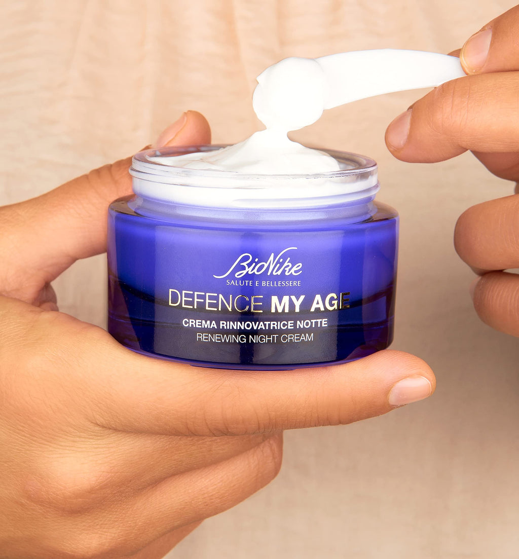 BioNike Defence My Age Anti-Aging Night Cream - Hydrating, Vitamin C Enriched Skincare for Mature Skin