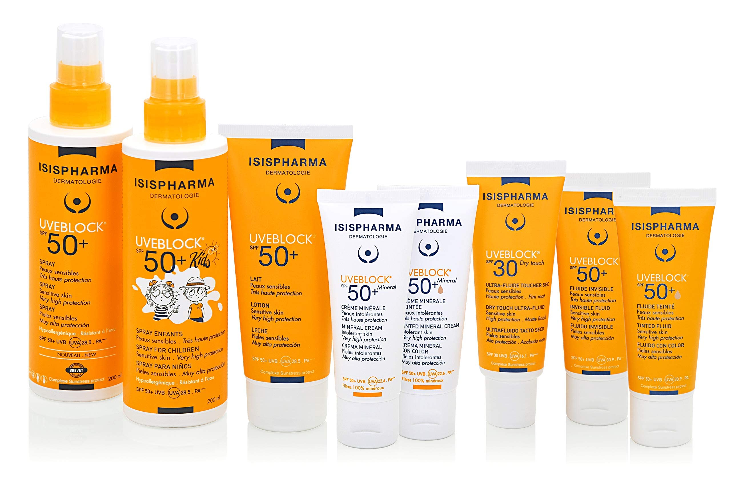 Isis Pharma Uveblock Mineral Sunscreen SPF50+ - High Protection, 100% Mineral Filters, Lightweight