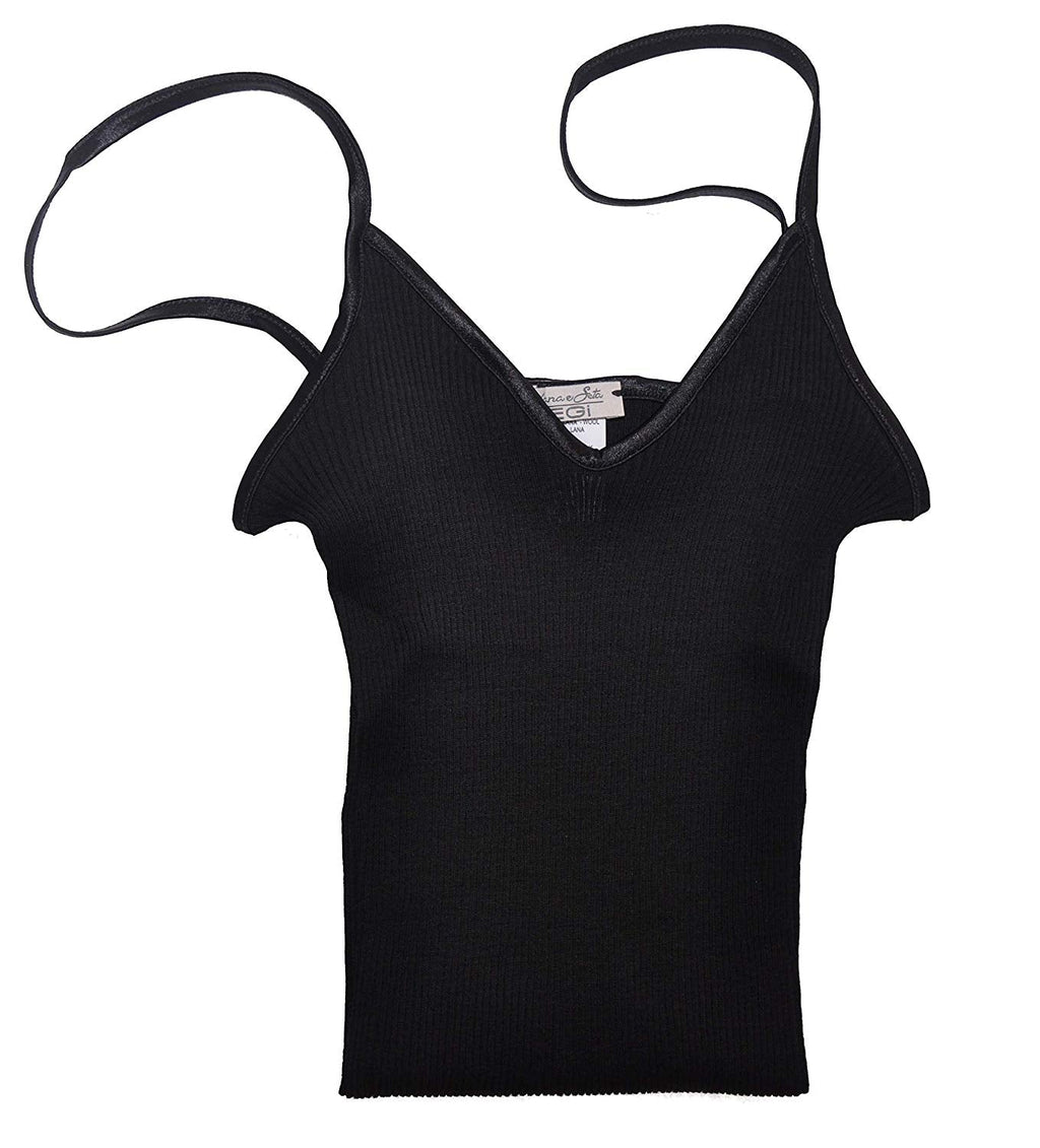 tittimitti EGi Luxury Wool Silk Camisole Spaghetti Straps Top. Proudly Made in Italy (1407) — side view