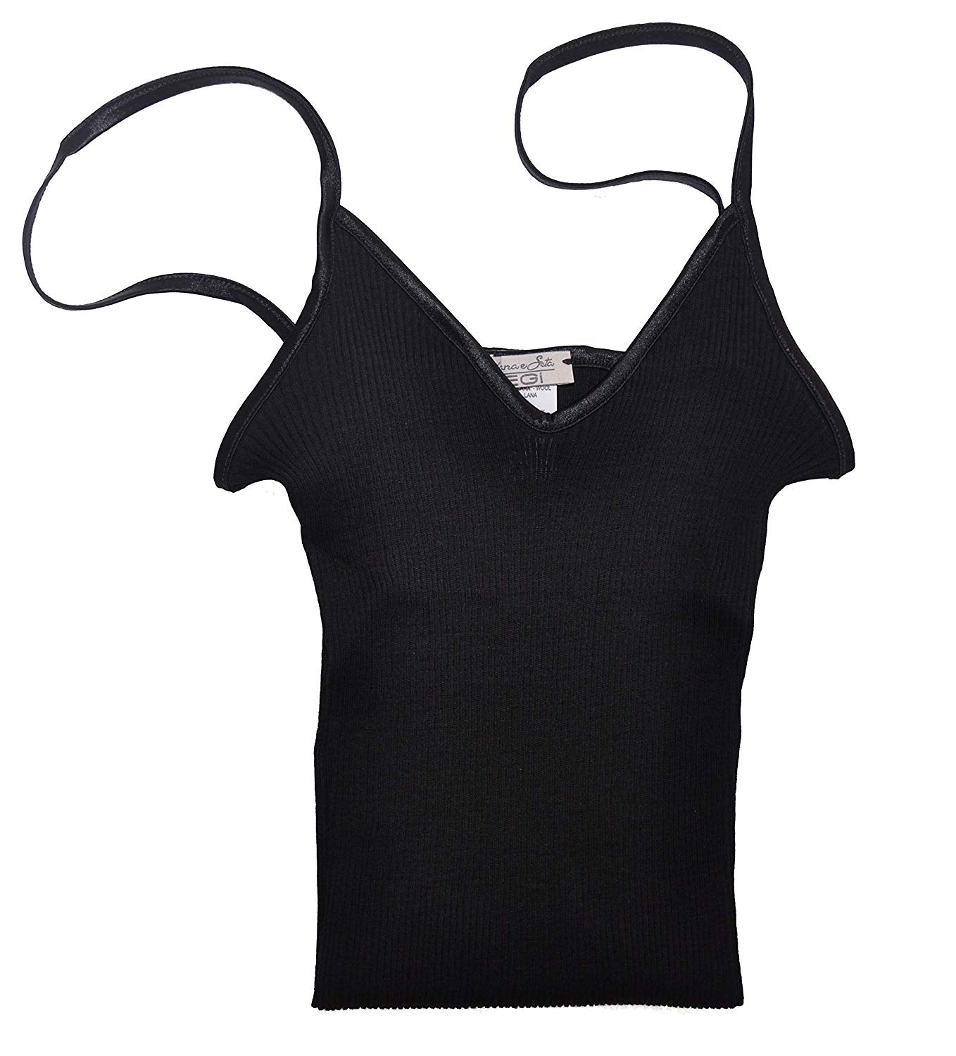 tittimitti EGi Luxury Wool Silk Camisole Spaghetti Straps Top. Proudly Made in Italy (1407) — side view