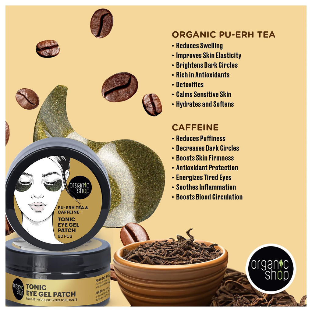 Organic Eye Gel Mask - 60 Individually Wrapped Masks | Spa Quality