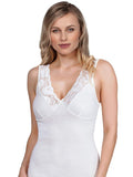 tittimitti MaRe Luxury Merino Wool Blend V-Neck Top with Lace Trim. Proudly Made in Italy. — detail close-up