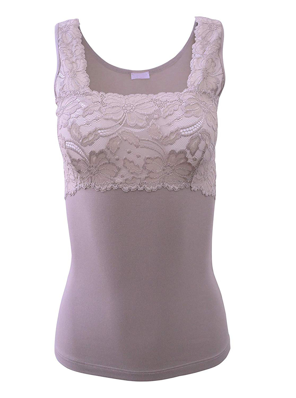 tittimitti EGI Luxury Modal Women's Lace-Trimmed Tank Top. Proudly Made in Italy (1137) — size reference