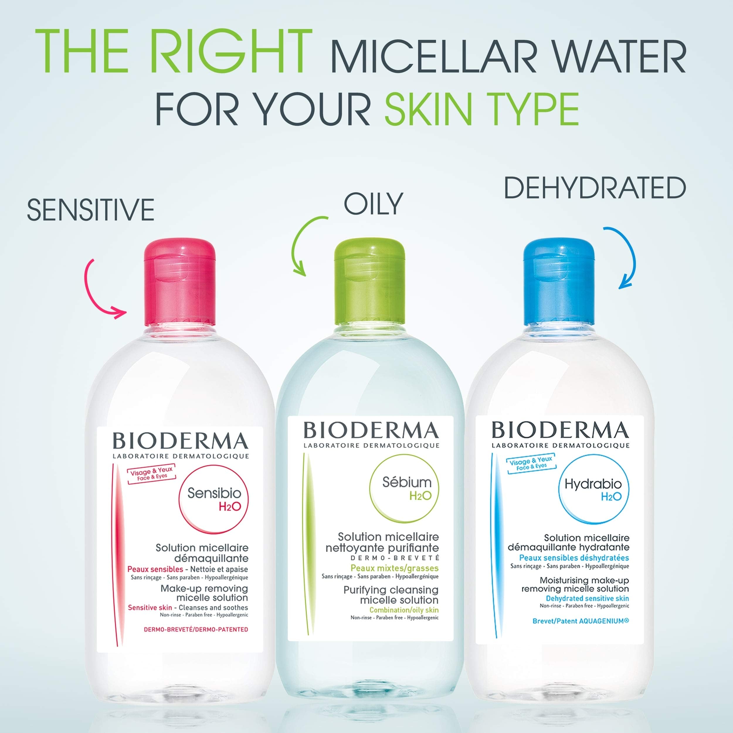 Bioderma Sebium Skincare Set for Oily Skin - Gentle Cleansing & Non-Comedogenic - Sebium H2O & Foaming Gel