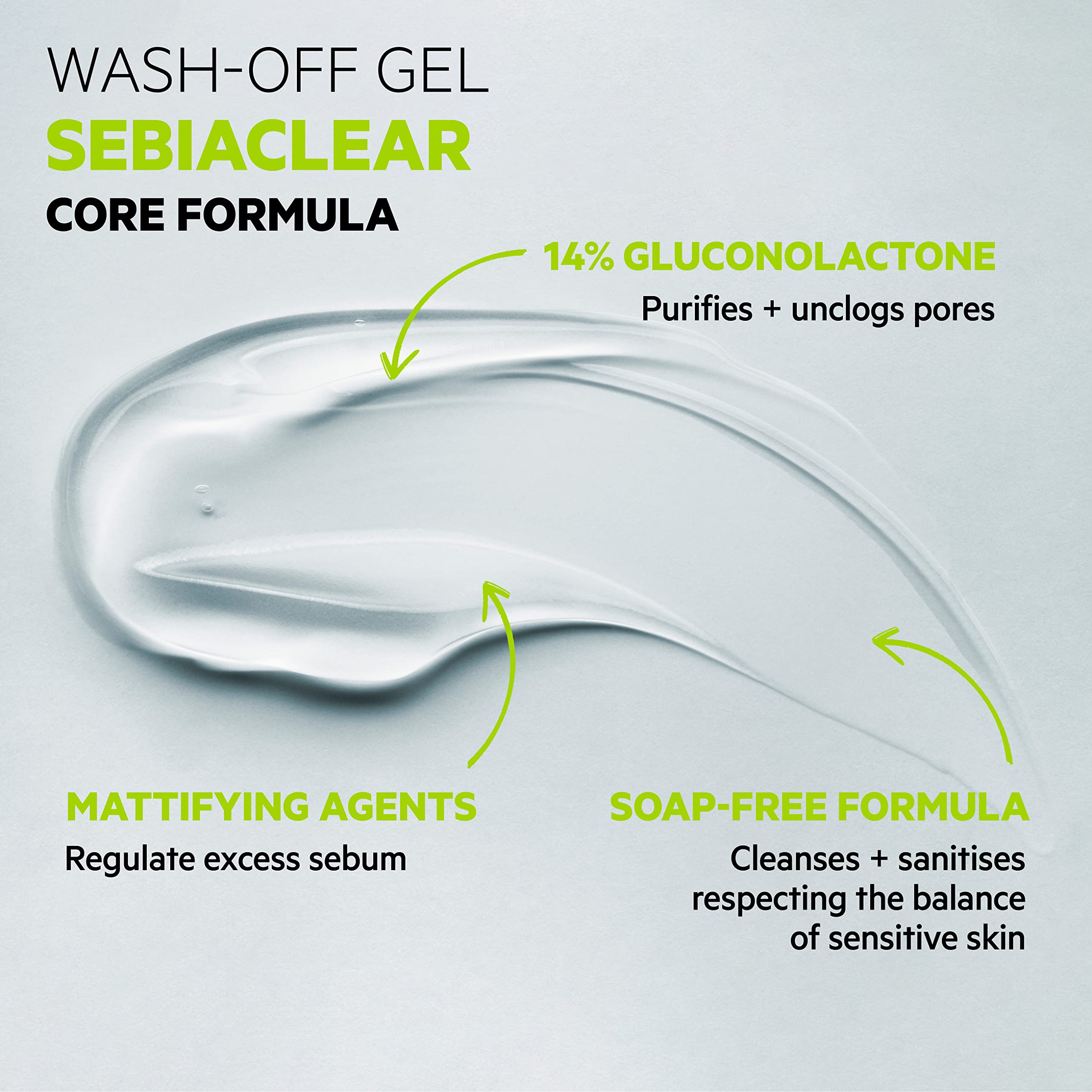 SVR Sebiaclear Gel Moussant 400ml - Gentle Facial Cleansing Gel for Oily & Sensitive Skin