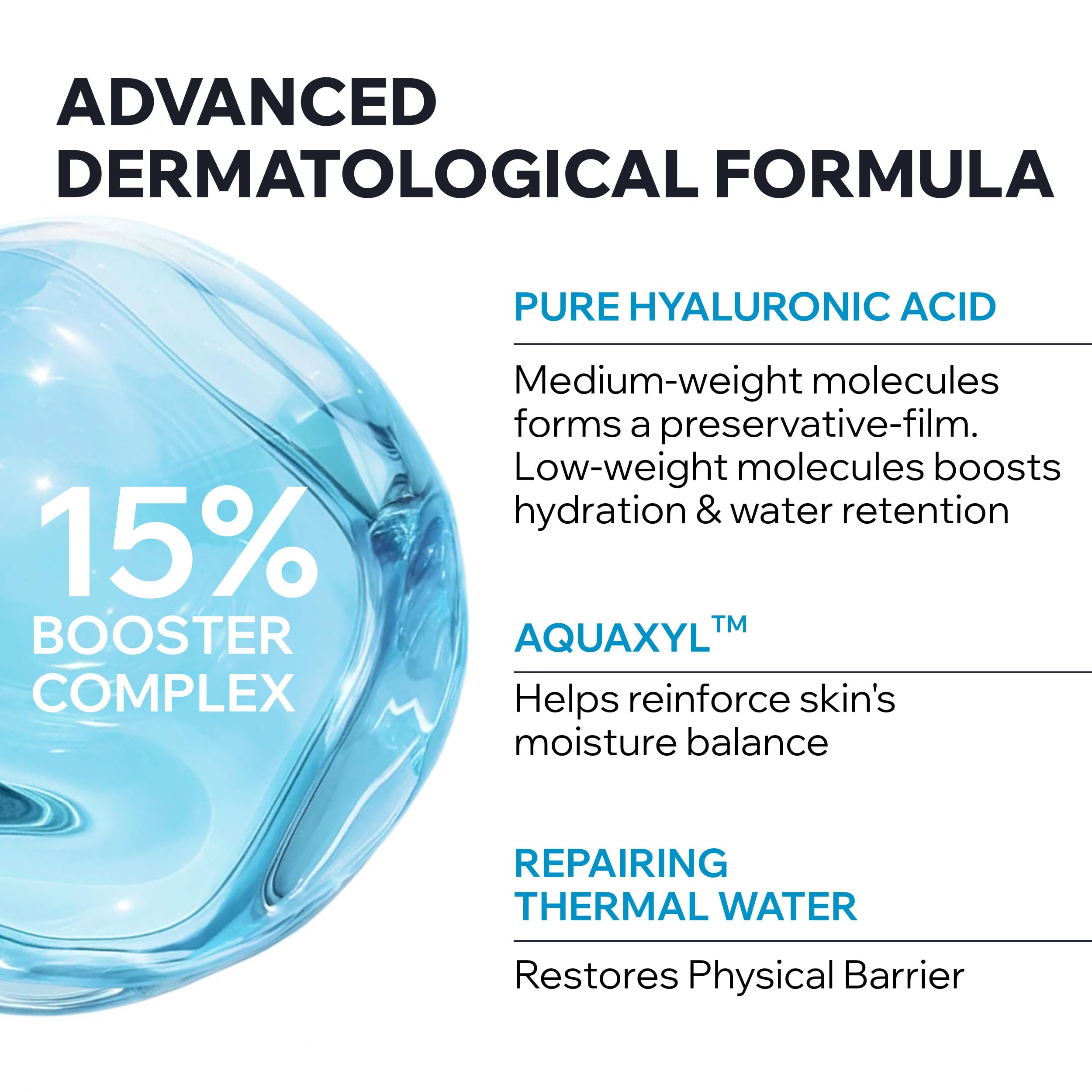 Uriage Eau Thermale H.A. Booster Serum - Hydrating Anti-Aging Serum with Hyaluronic Acid