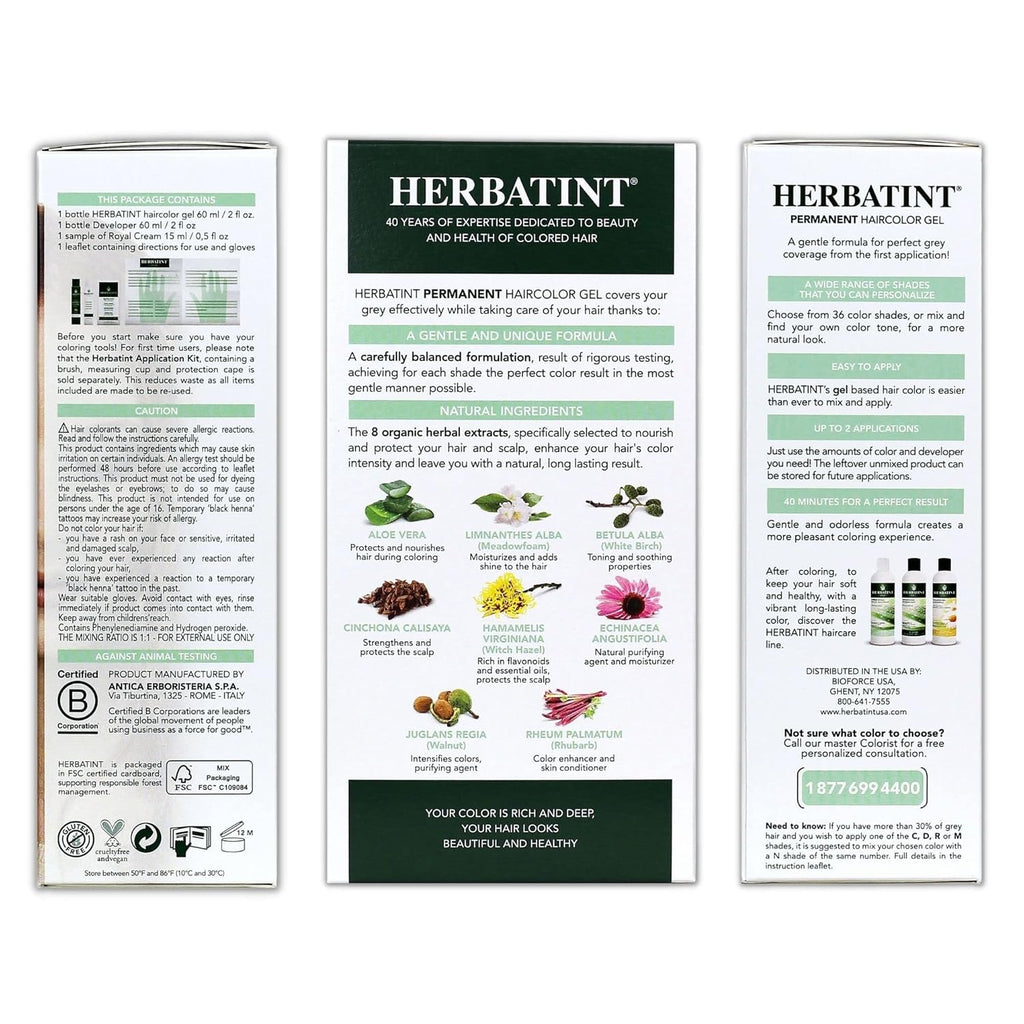 Herbatint Permanent Haircolor Gel, 8R Light Copper Blonde