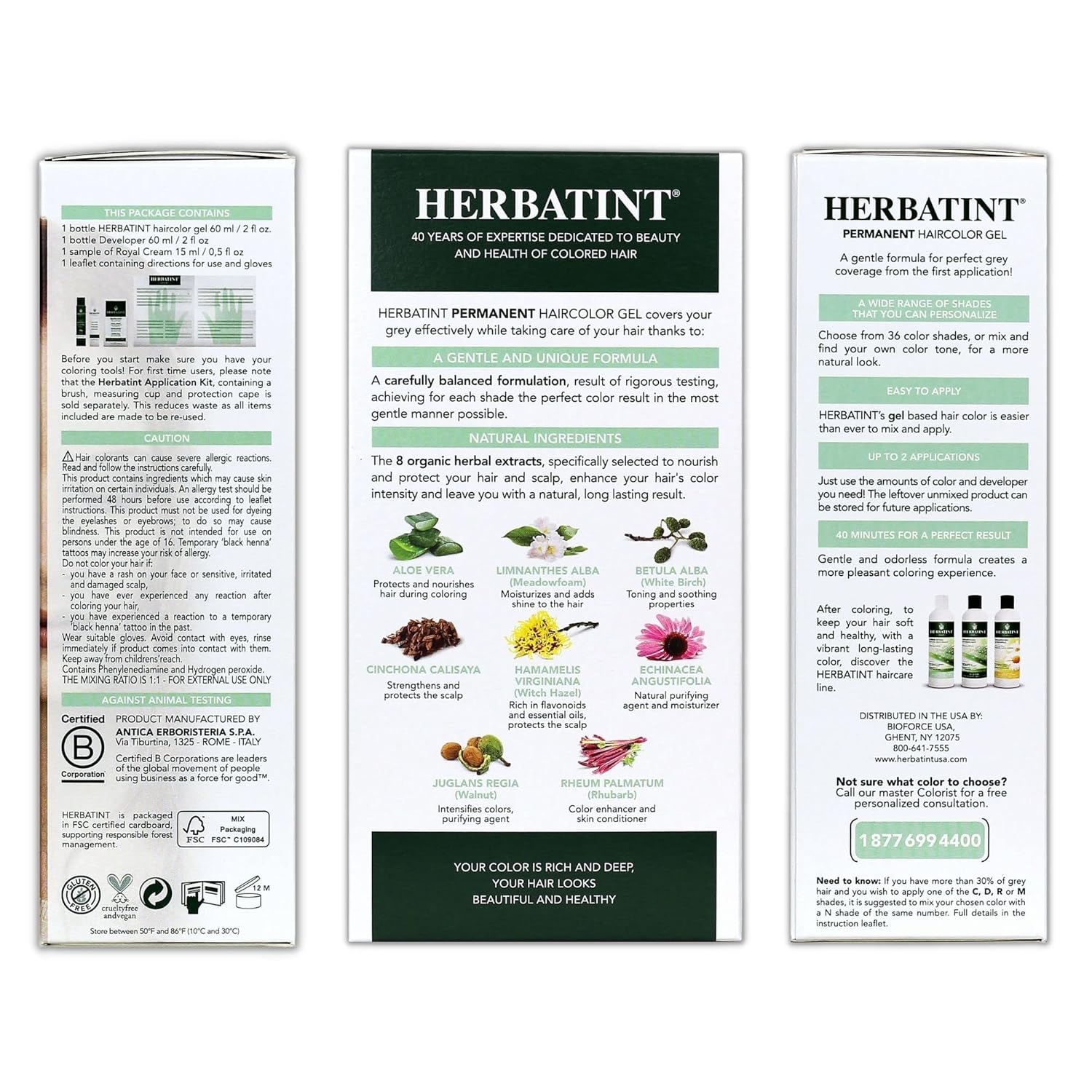 Herbatint Permanent Haircolor Gel, 8R Light Copper Blonde