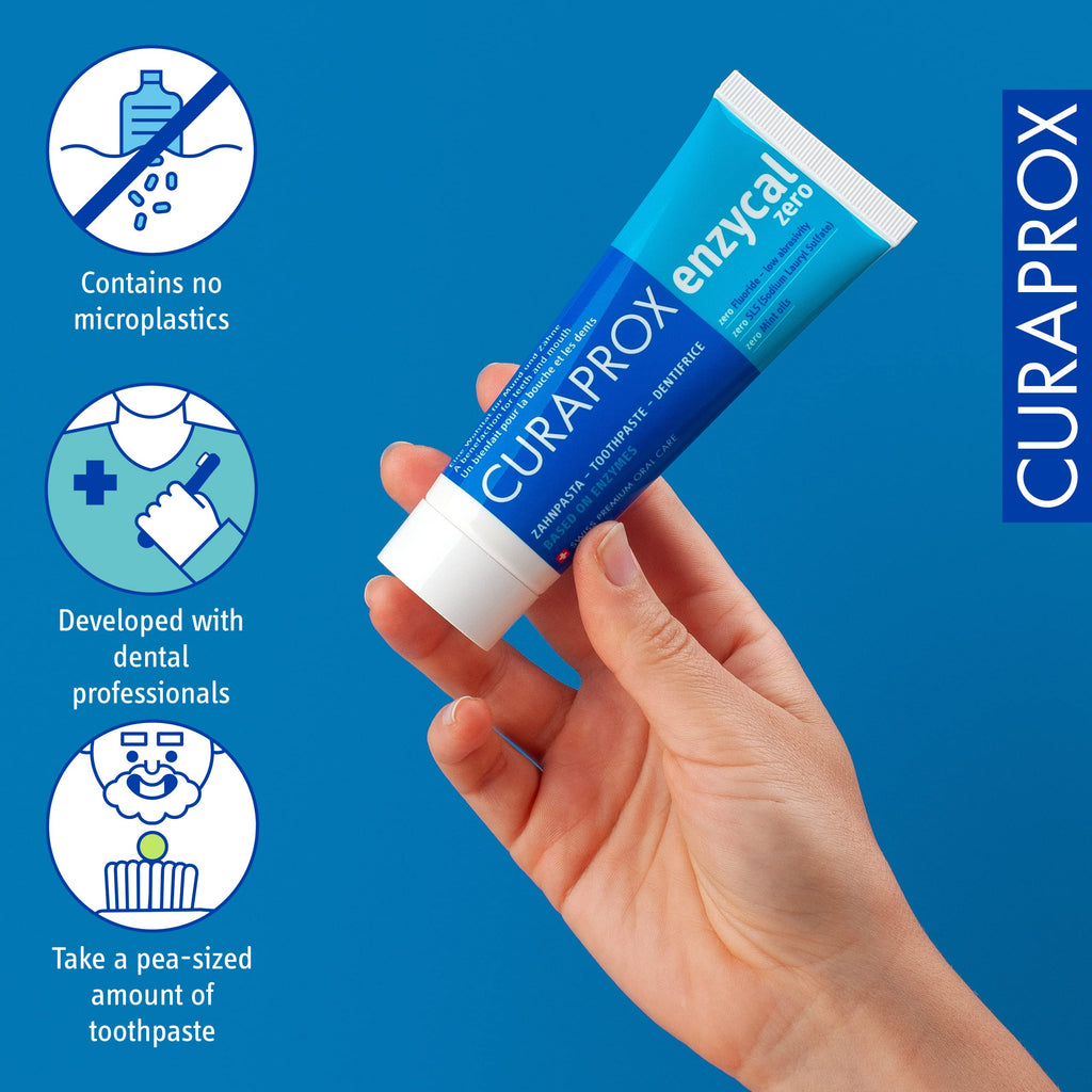 Curaprox Enzycal Zero Toothpaste - Natural Enzyme-Based Oral Care, 75ml