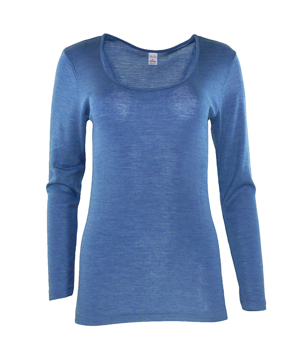 tittimitti MaRe Luxury Merino Wool Blend Long Sleeve T-Shirt. Proudly Made in Italy. — side view