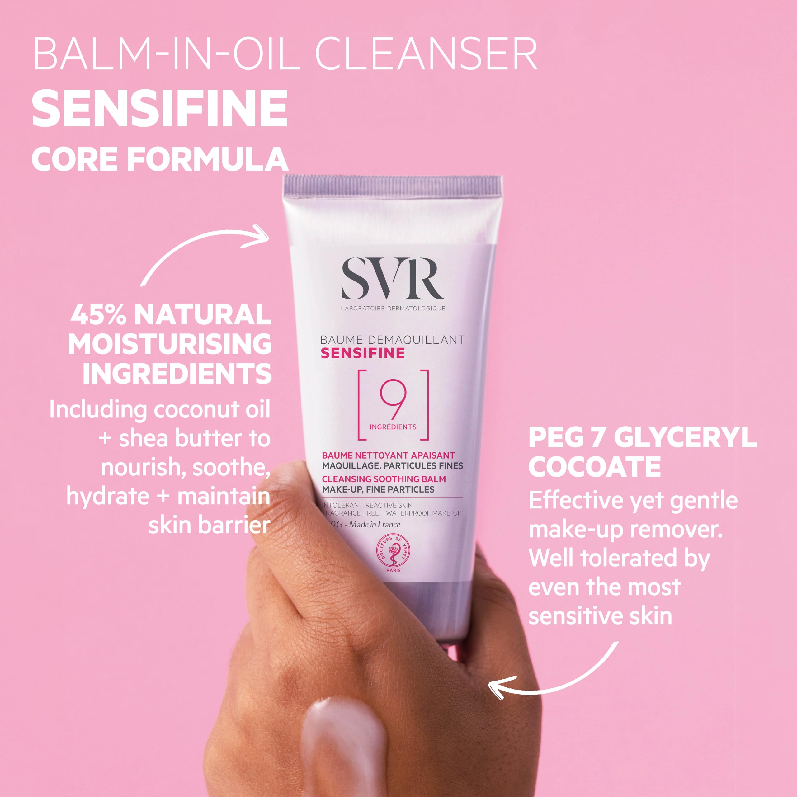 SVR Sensifine Makeup Remover Cream for Sensitive Skin - Gentle, Effective, Dermatologically Tested
