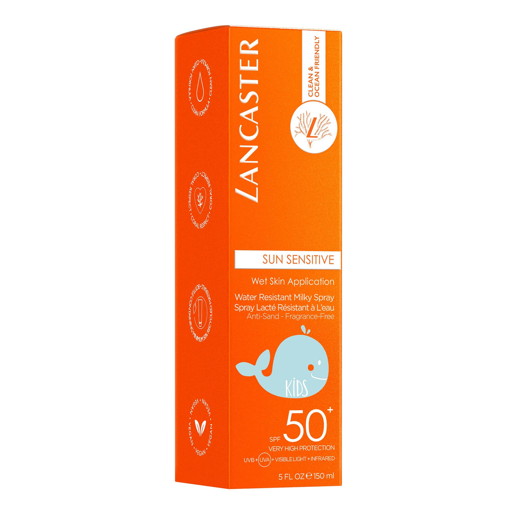 Lancaster Sun Sensitive Milky Spray For Kids SPF50 - Water-Resistant, Fragrance-Free Sunscreen Spray for Children