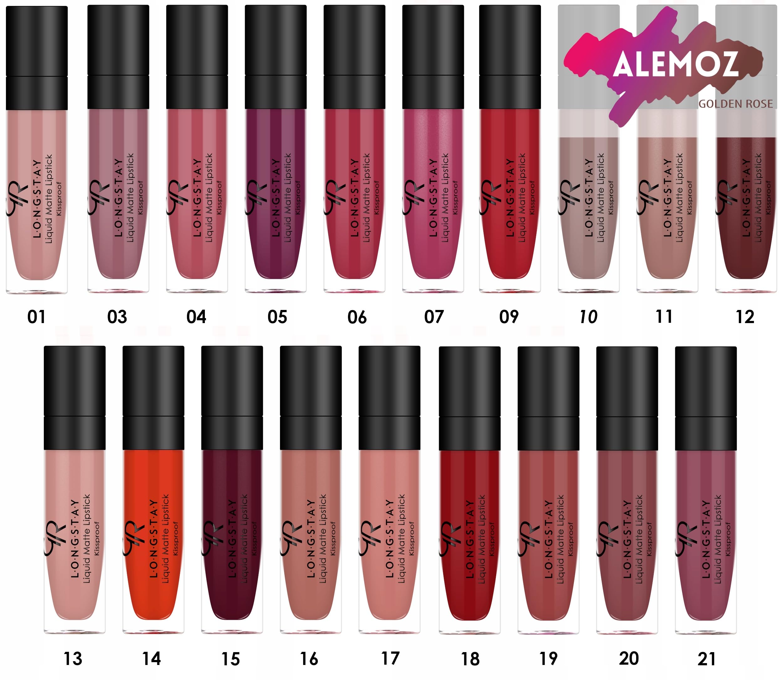 Golden Rose Liquid Matte Lipstick - Long-Lasting, Nourishing Lip Color with Vitamin E